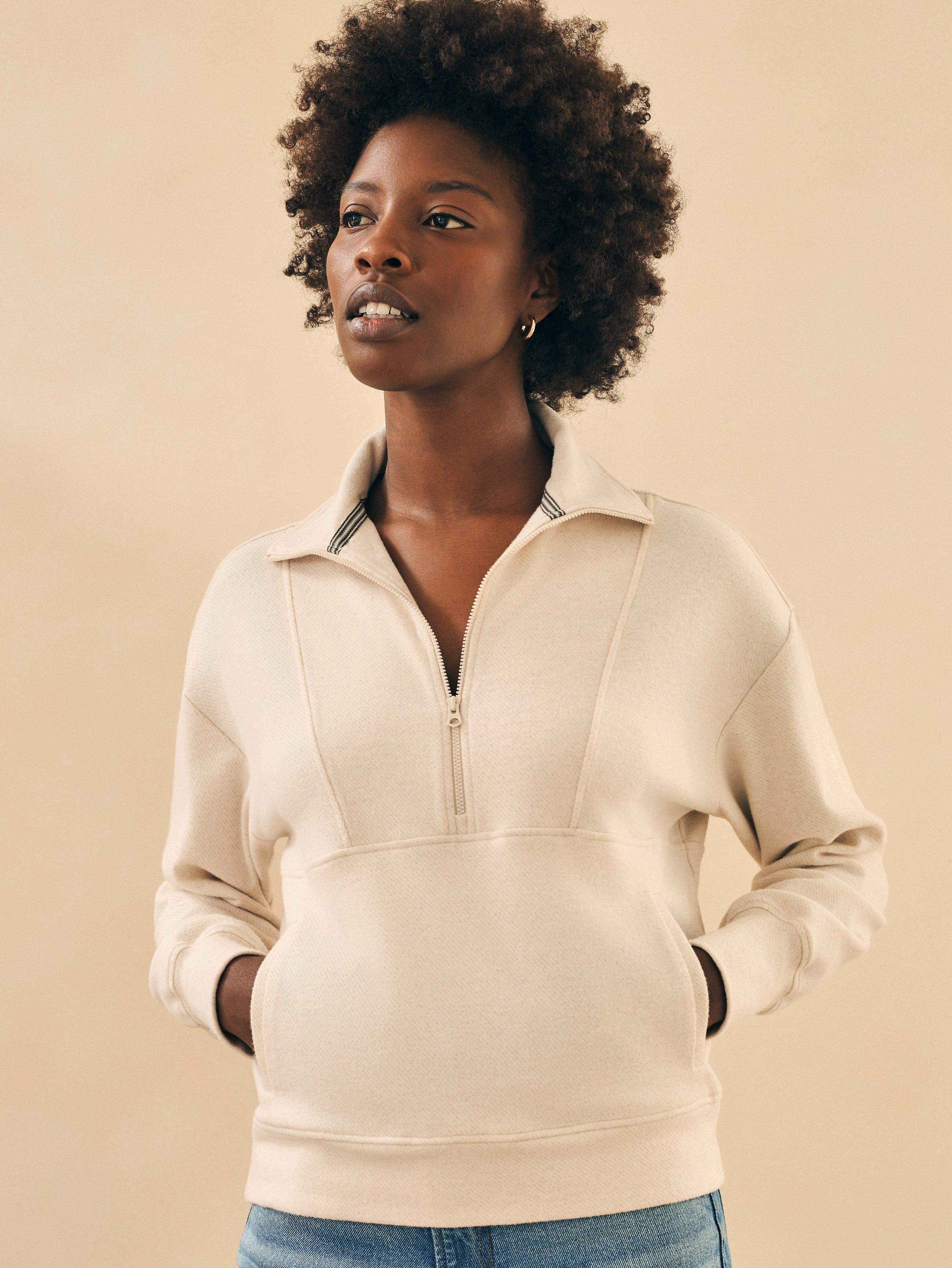 Legend™ Lounge Half Zip Sweatshirt - Off White Main image
