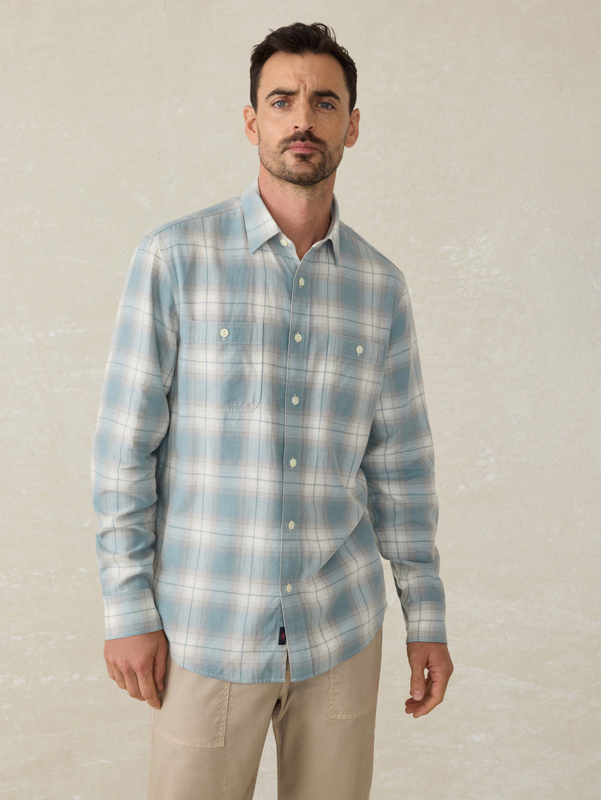 Tried \u0026 True Chambray Workshirt - Emerald Coast Plaid Main image