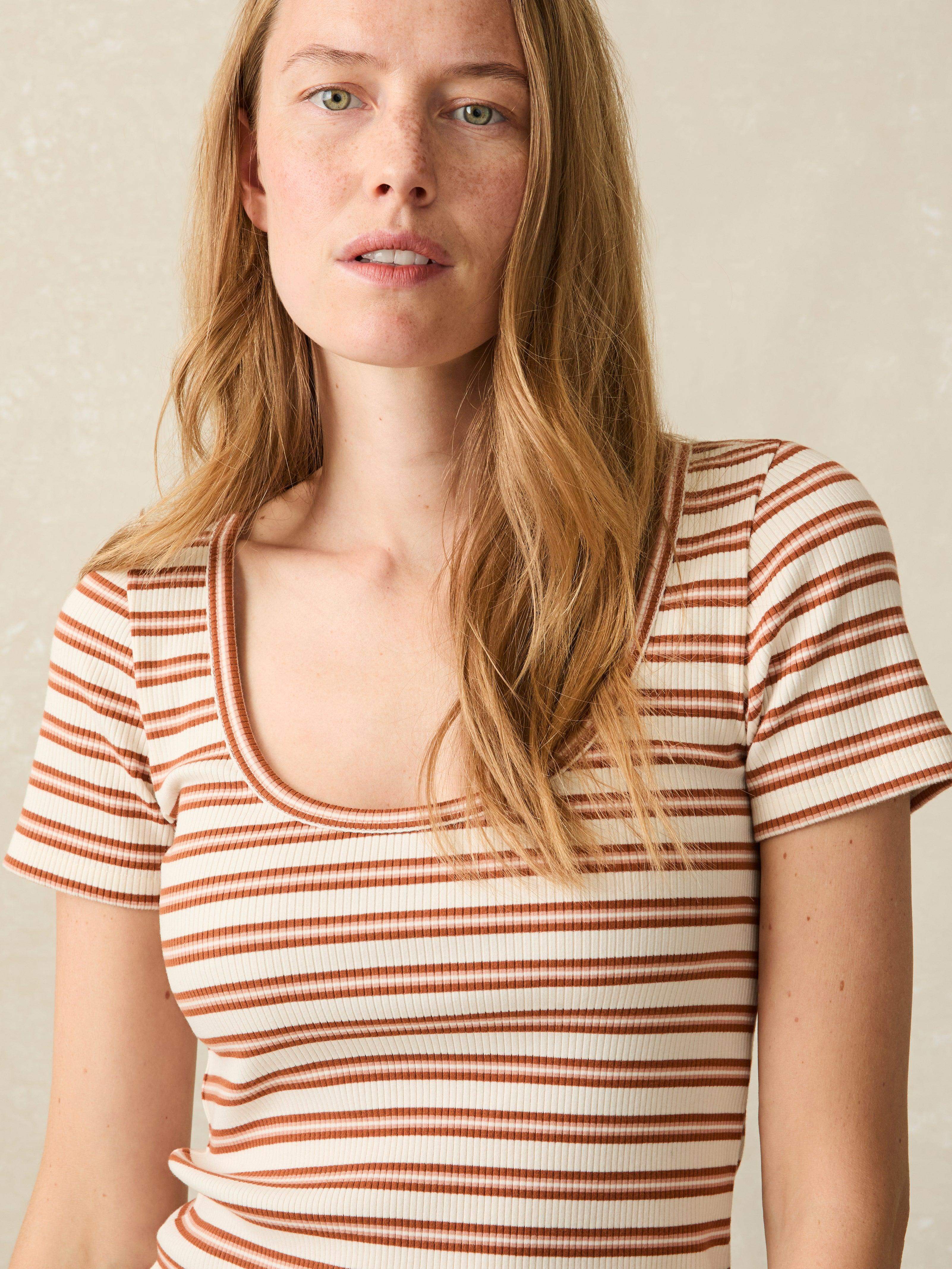Freestyle Rib Knit Tee - Toulouse Stripe Secondary image