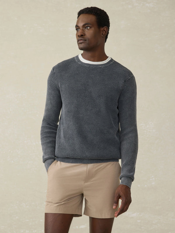 Sunwashed Crewneck Sweater - Faded Black