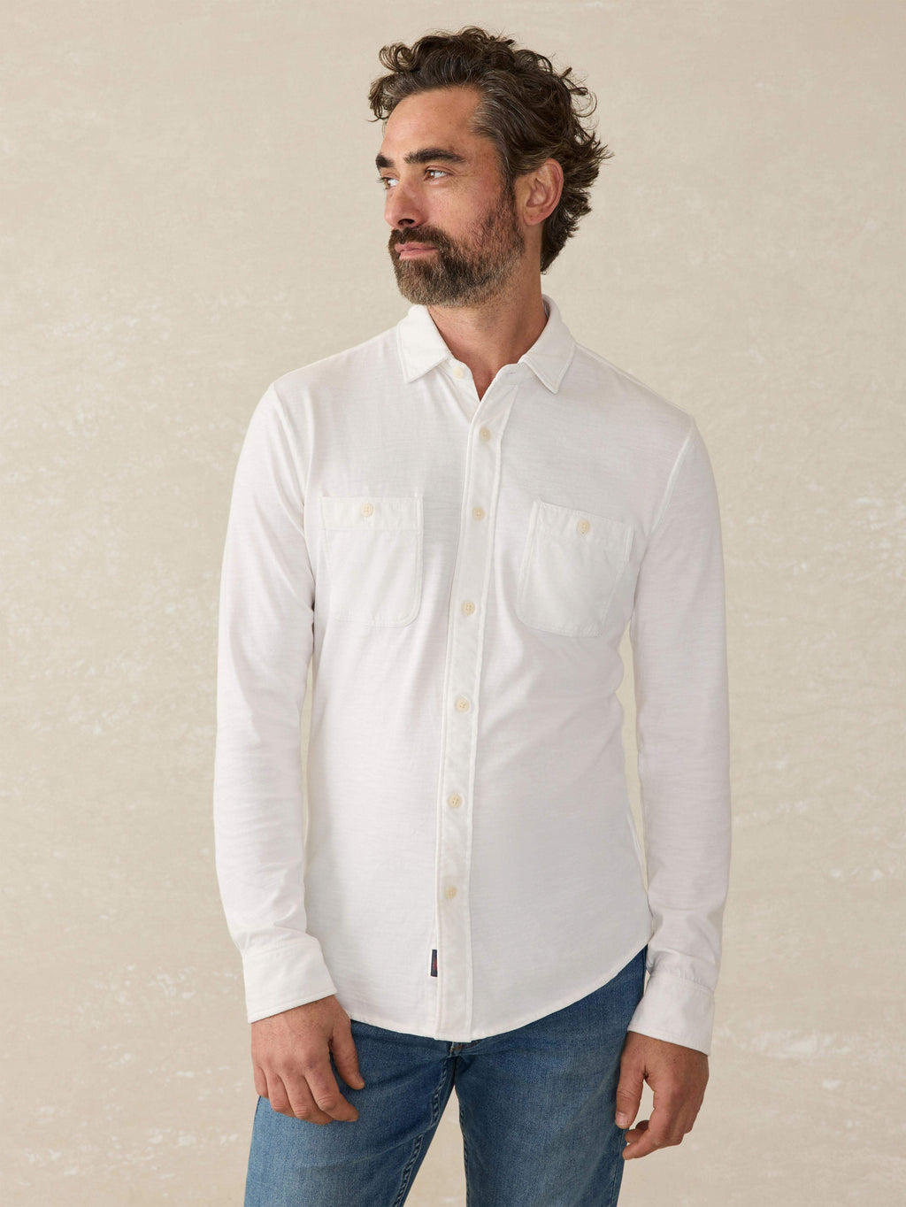 Sunwashed Knit Shirt - White