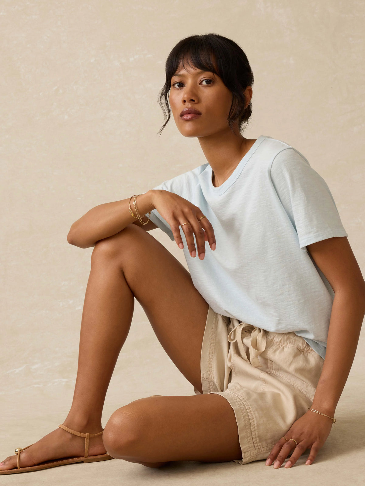 Sunwashed Regenerative Essential Tee - Sky