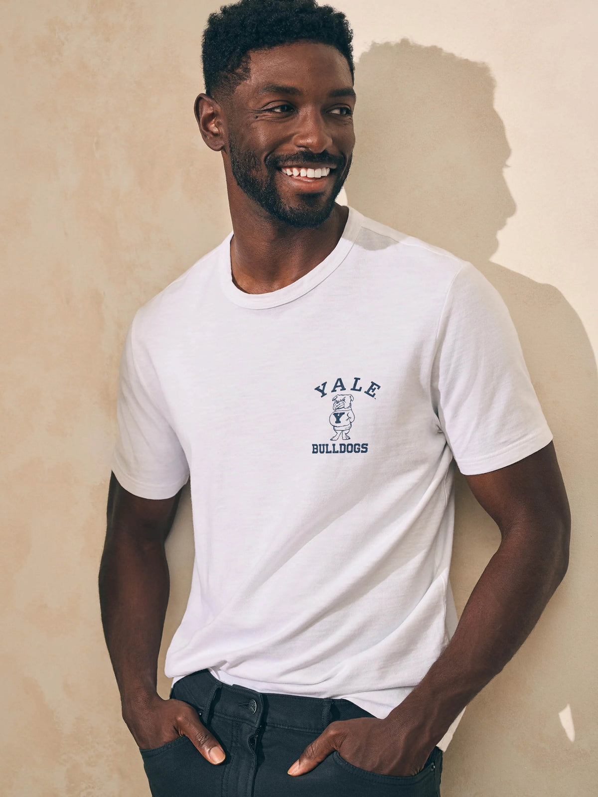 Yale Sunwashed Tee - White Main image