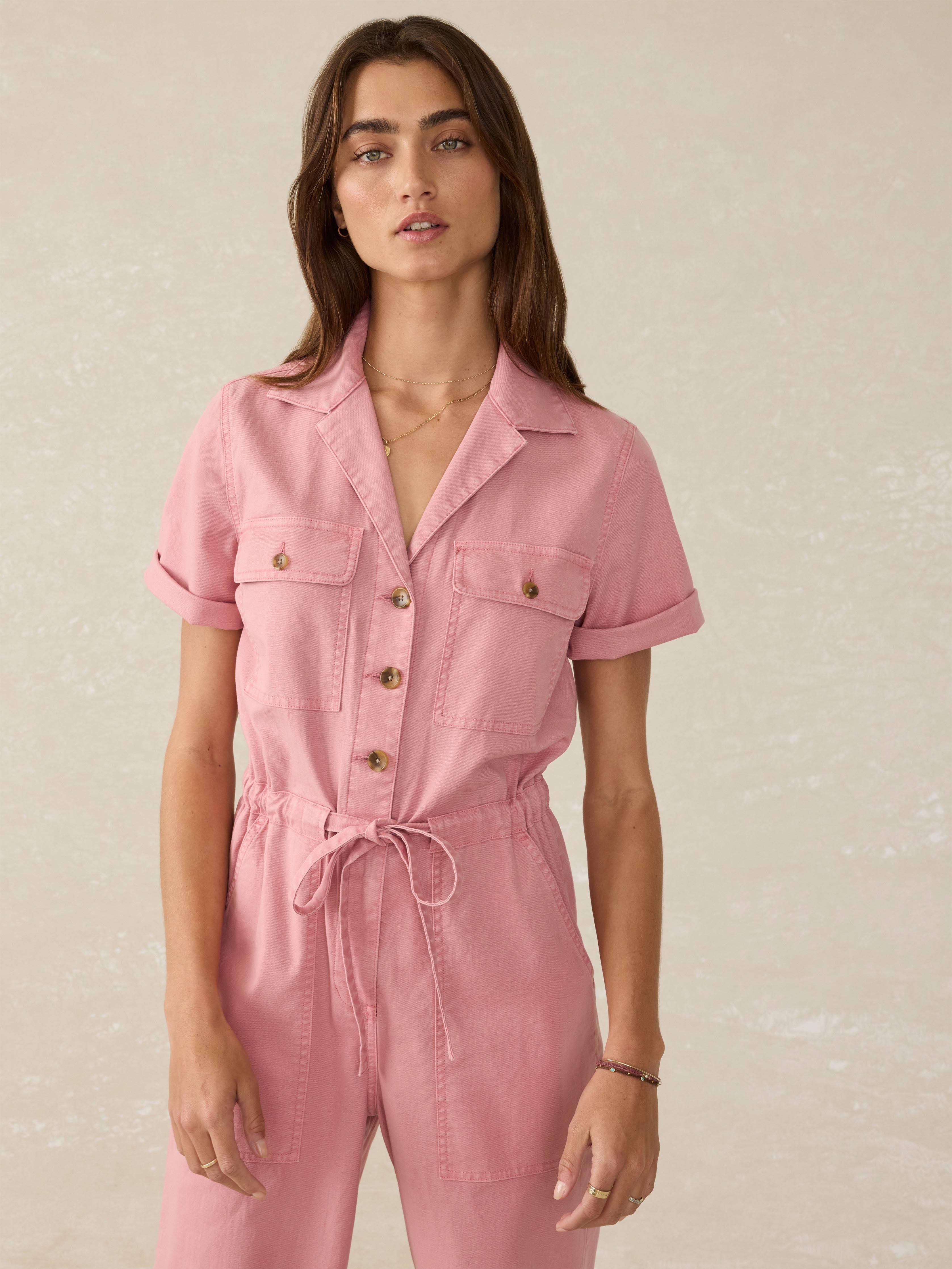 Utility Twill Raven Jumpsuit - Baroque Rose Main image
