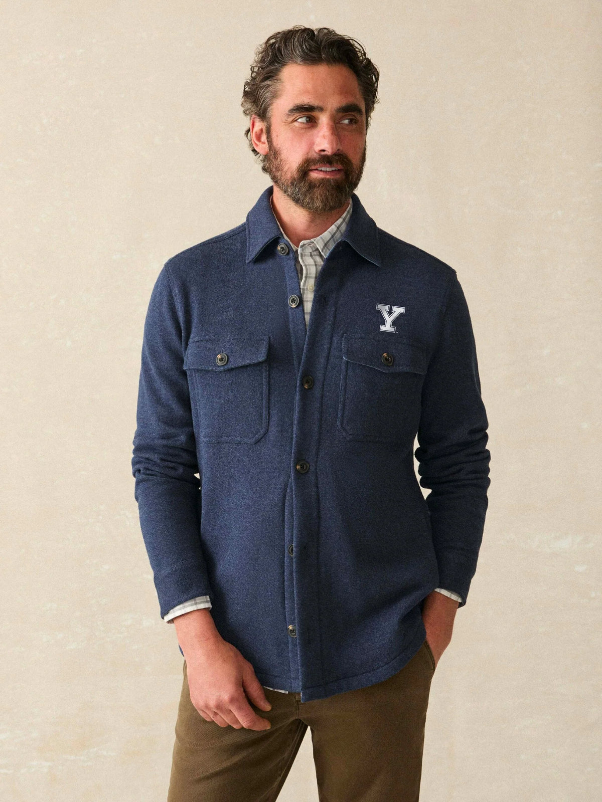 Yale Inlet Knit CPO - Navy Night Melange Main image