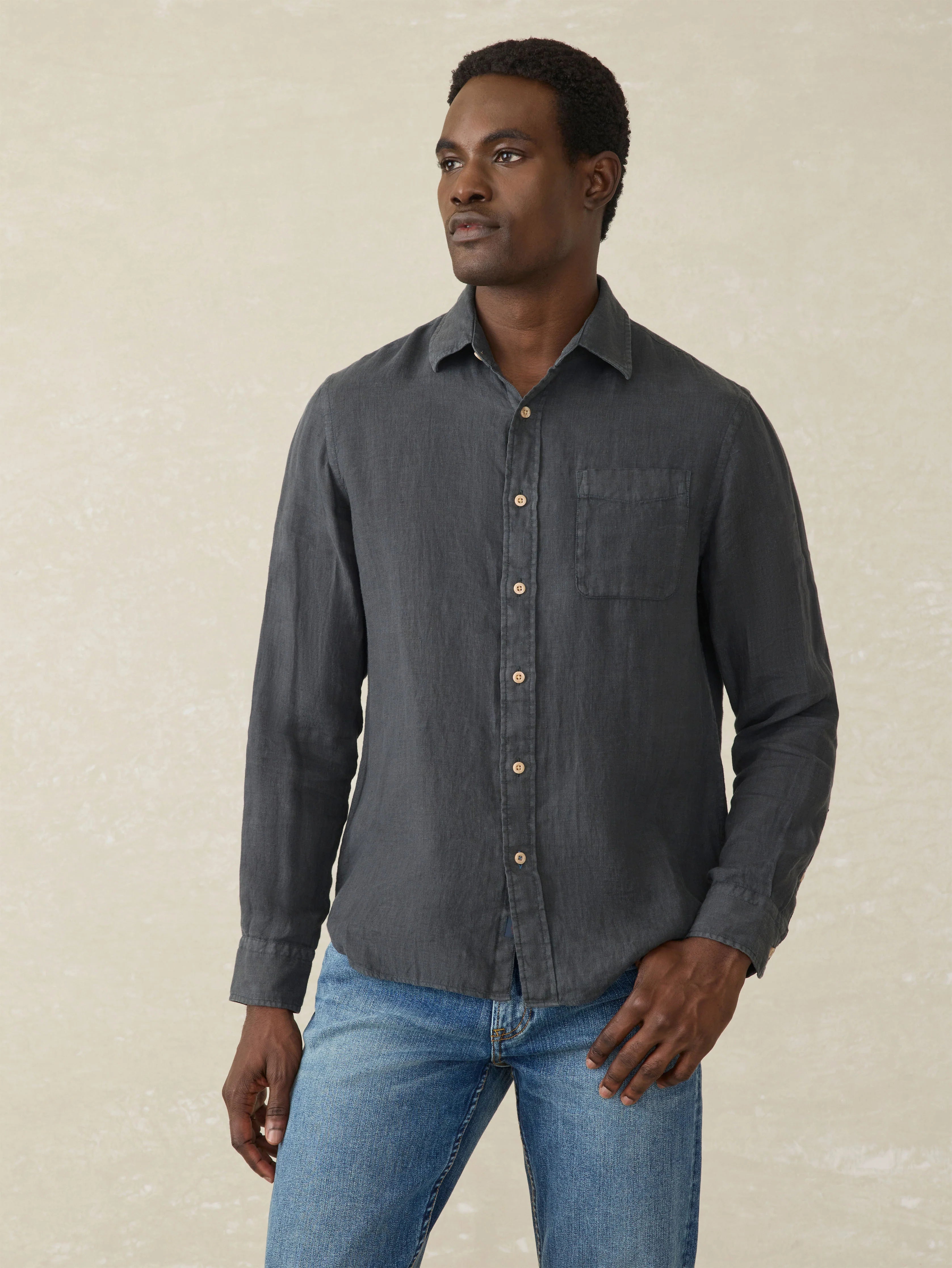 Laguna Linen Shirt - Washed Black Main image