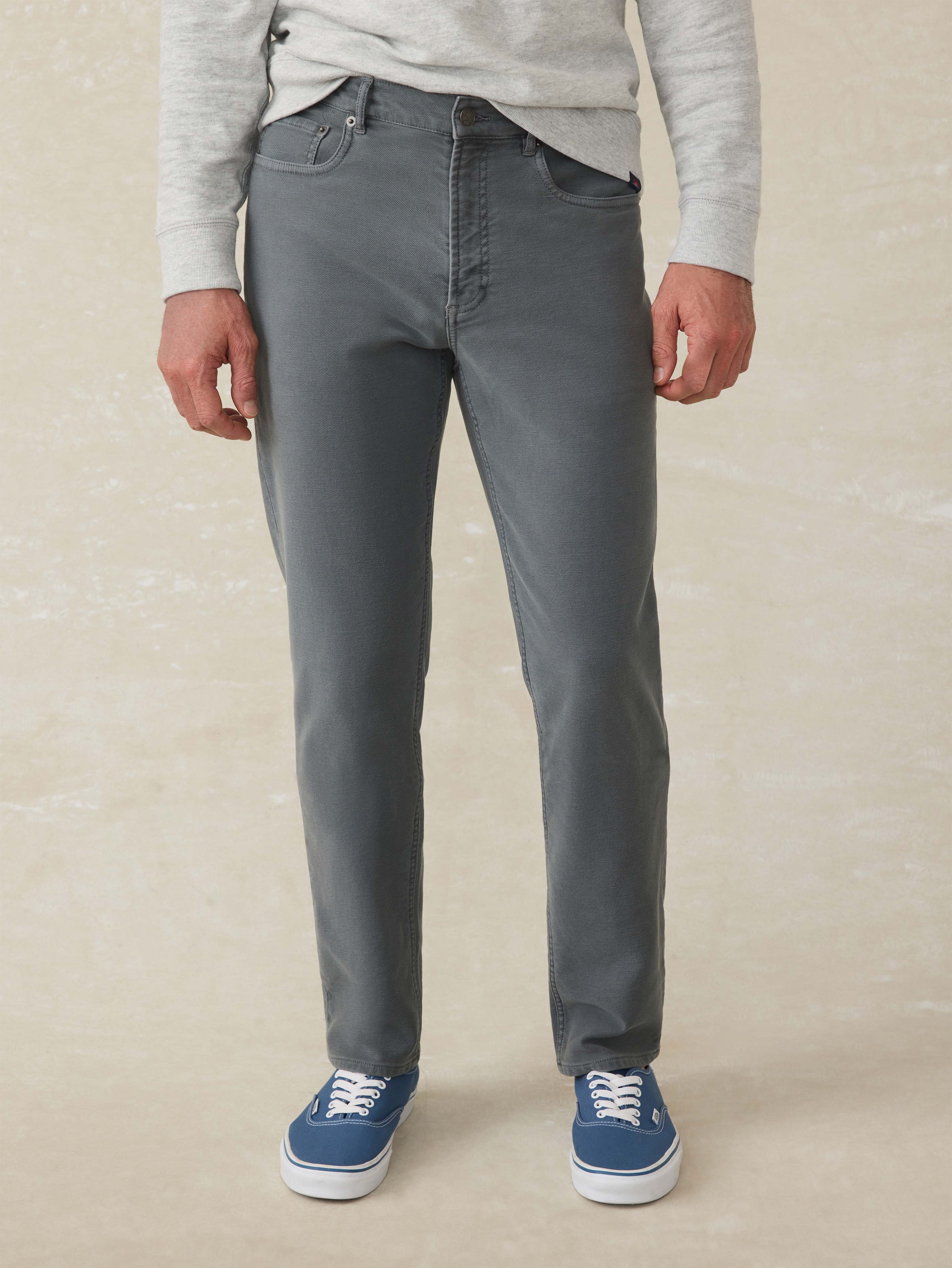 Stretch Terry 5-Pocket Athletic Fit Pant - Slate Main image