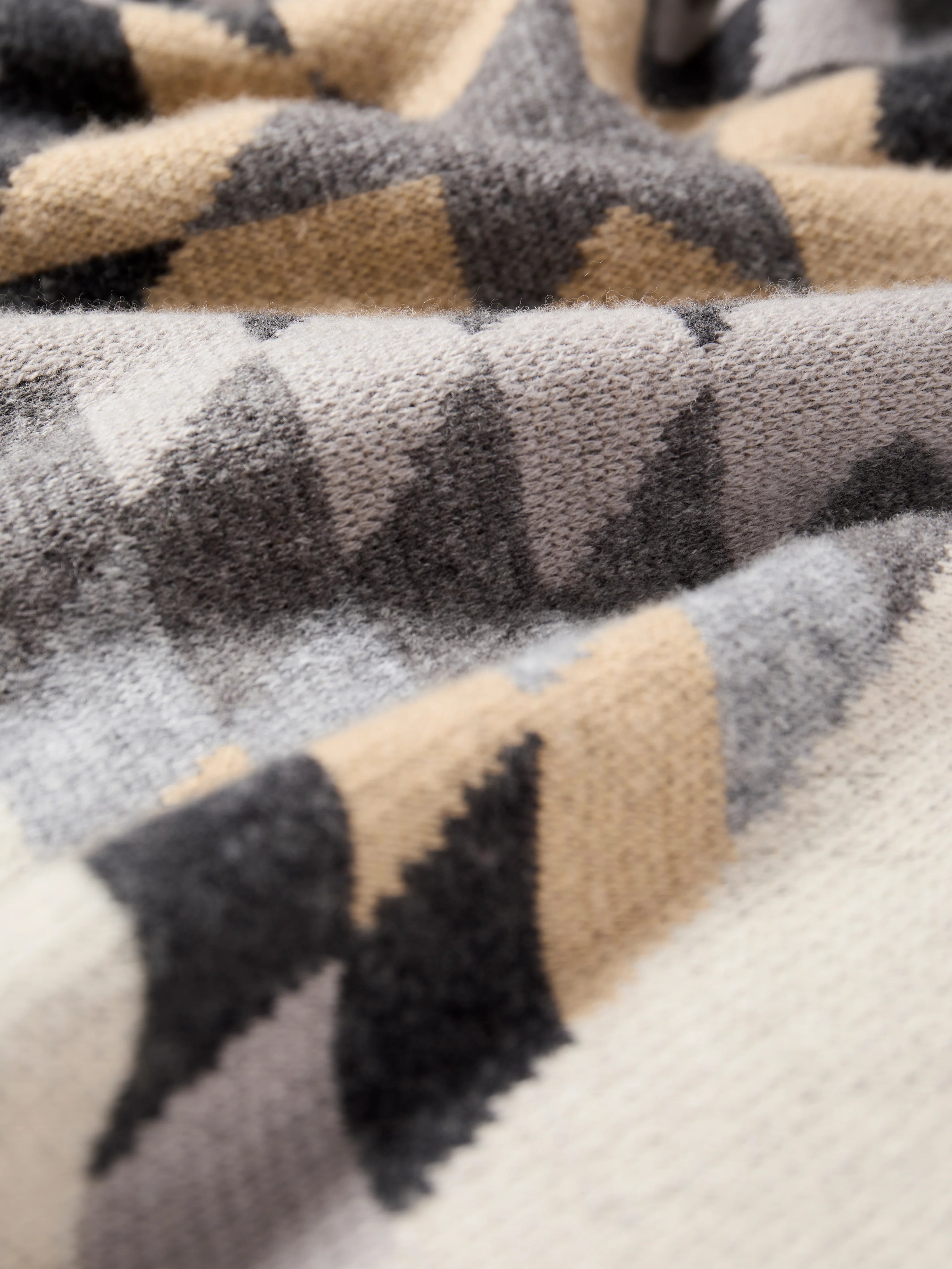 B. Yellowtail Star Patchwork Blanket - Grey Star Patchwork Secondary image