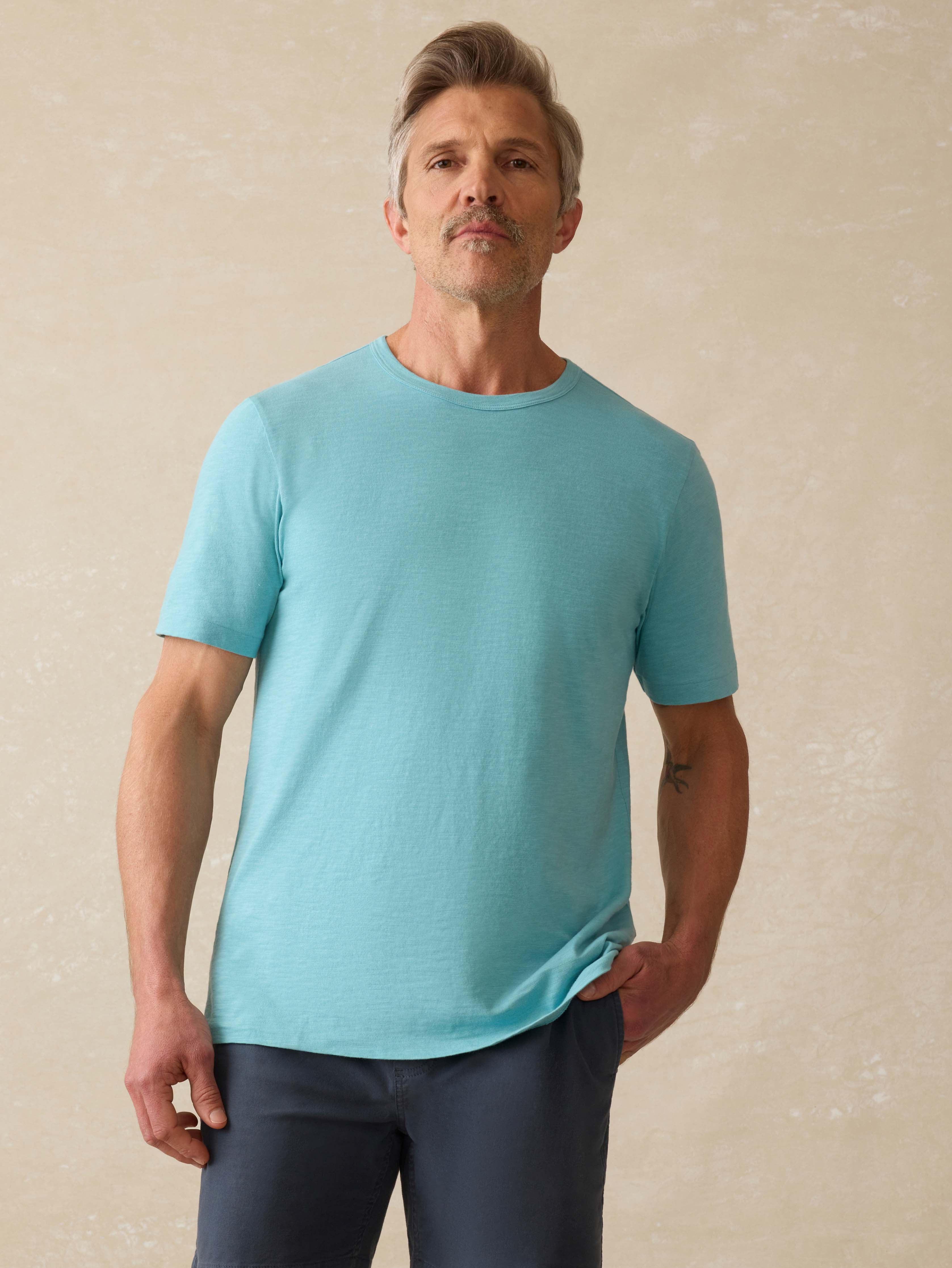 Sunwashed Regenerative Tee - Teal Sea Main image