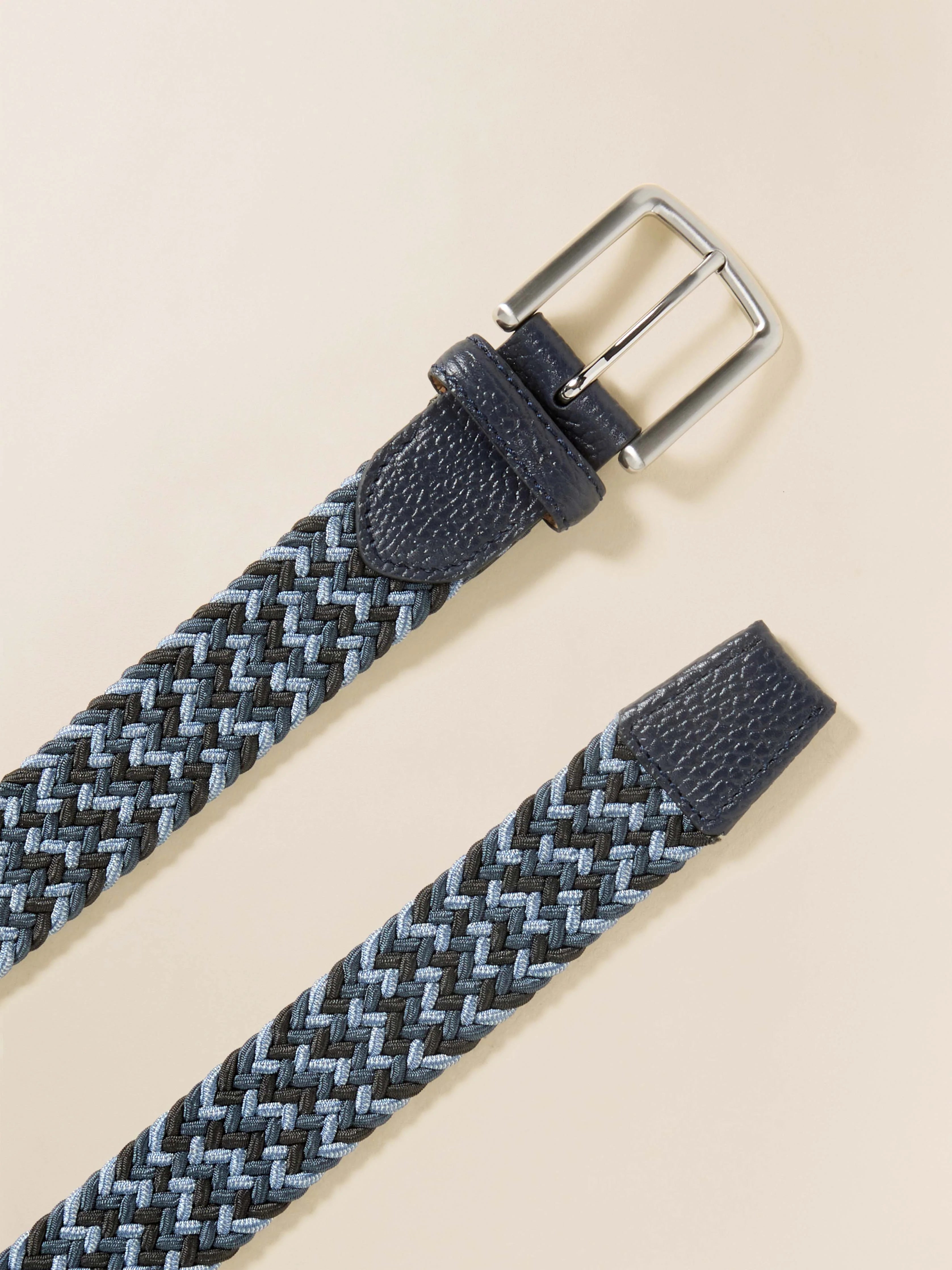 Men's Stretch Woven Belt - Blue Multi Secondary image