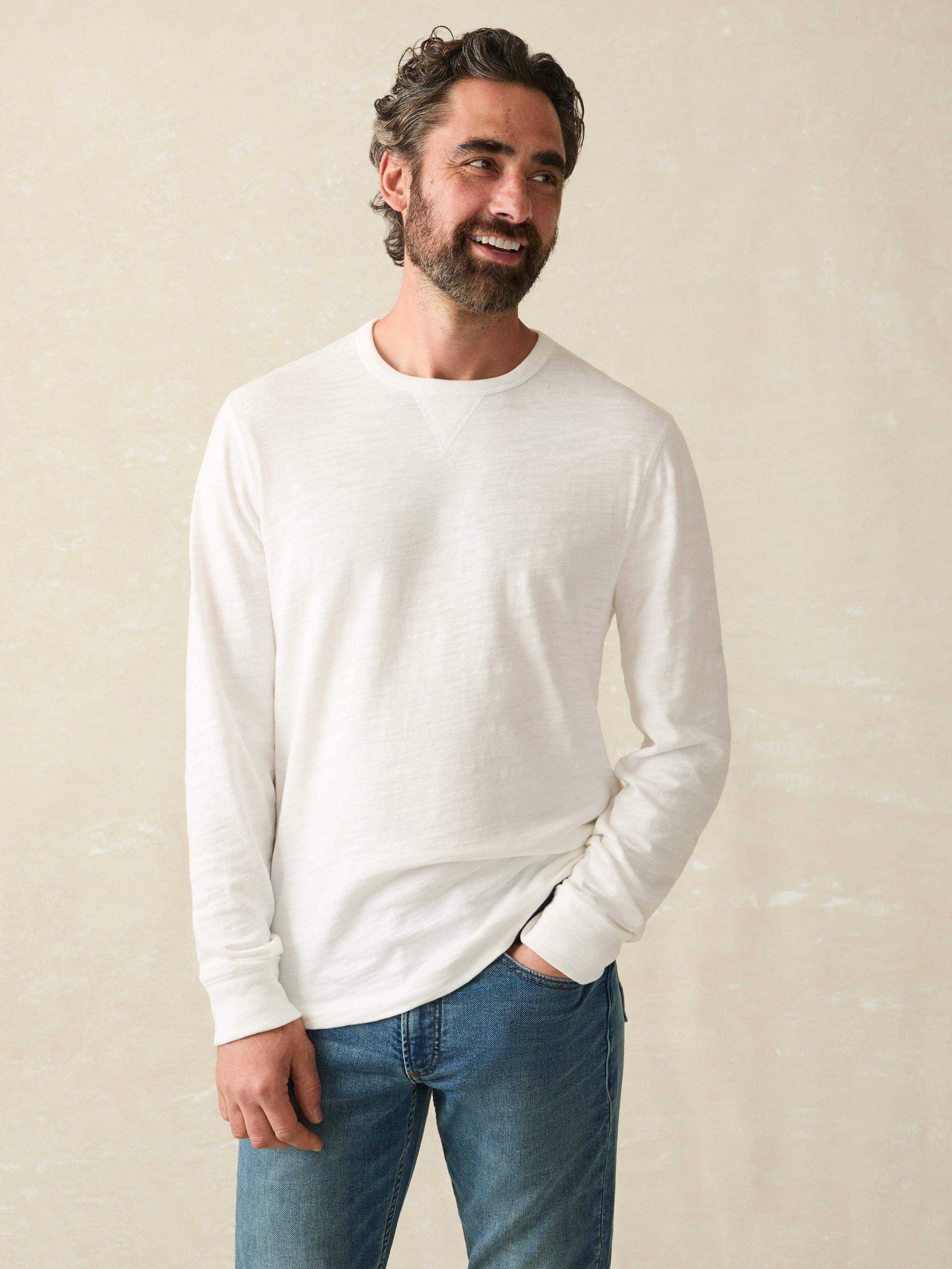 Sunwashed Slub Crew - White Main image