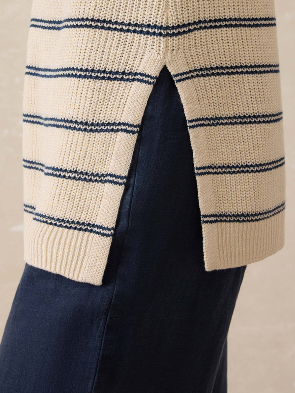 Miramar Linen Sweater Tunic - Lido Lines