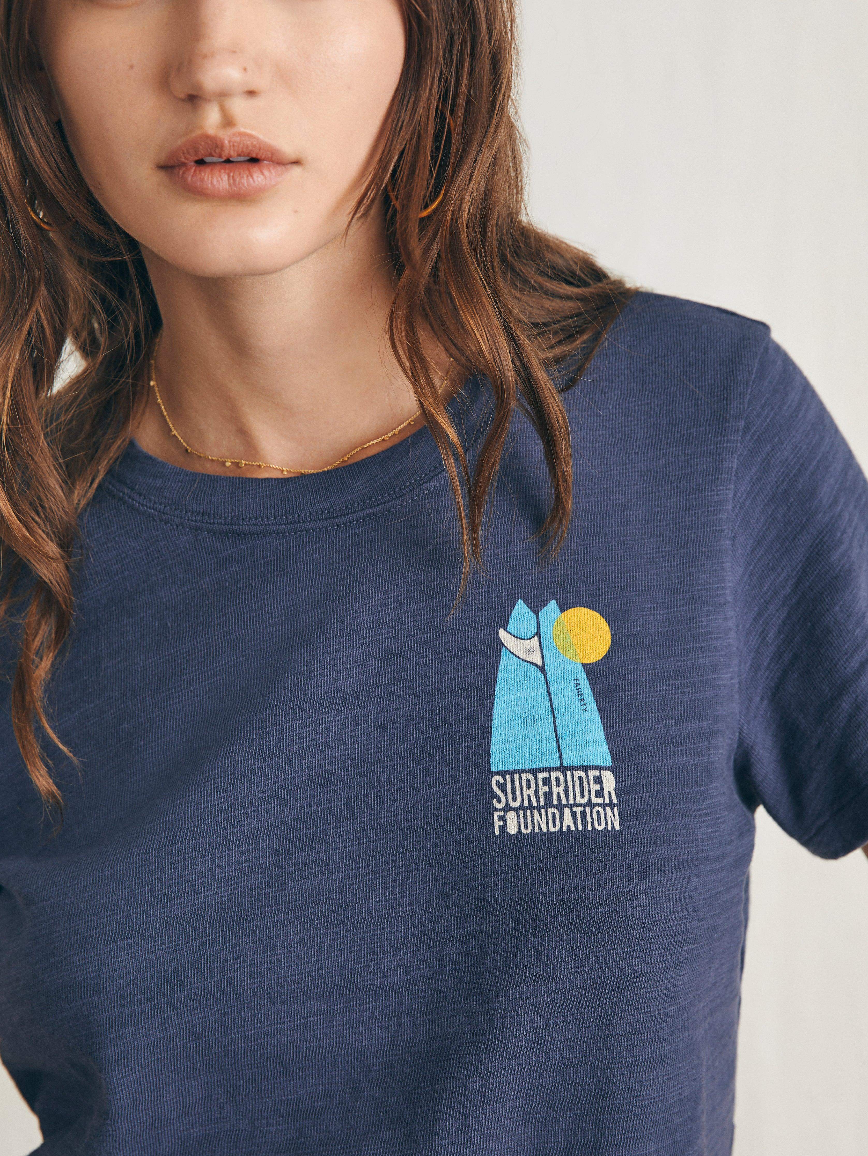 Surfrider Sunwashed Cropped Tee - Dune Navy Secondary image