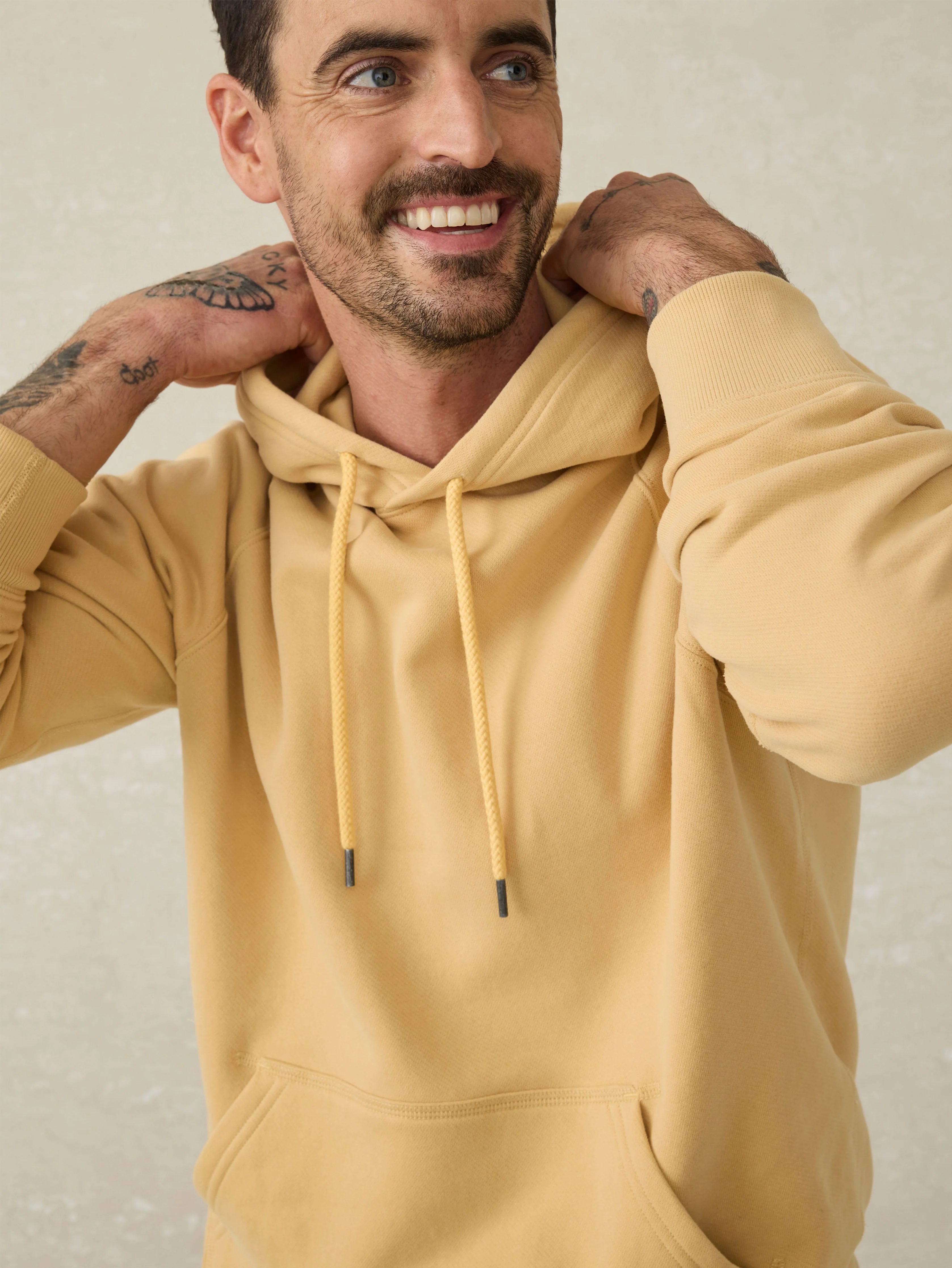 High Standard Fleece Hoodie - Sun Yellow Secondary image