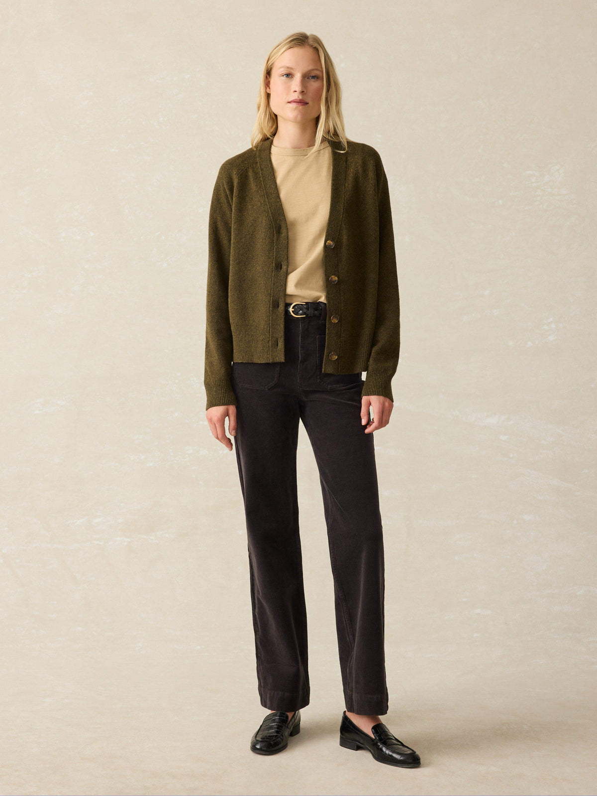 Jackson Cardigan - Olive Heather Main image