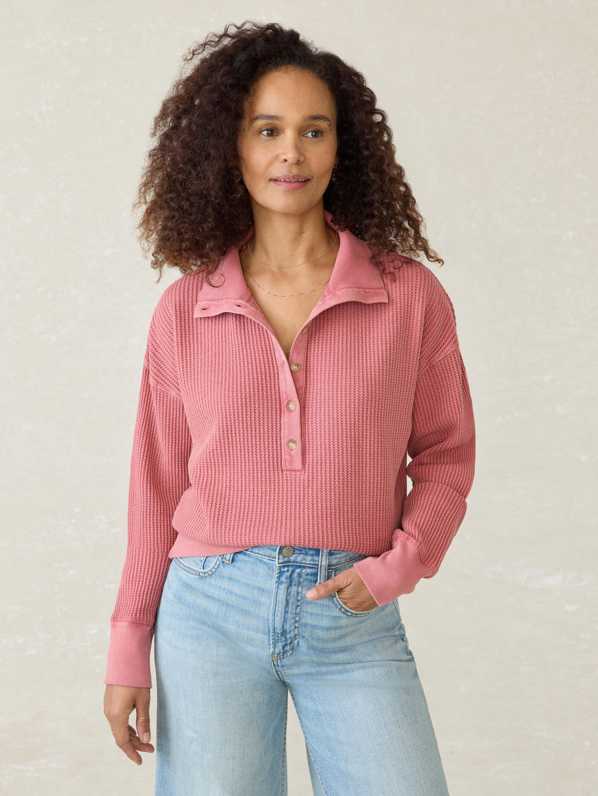 Après Waffle Henley - Baroque Rose Main image