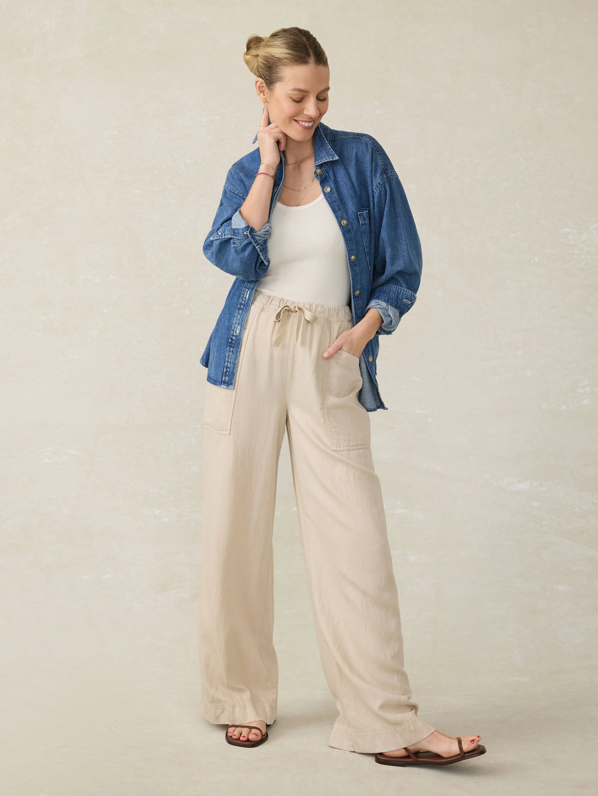 Topanga Drape Pant - Wheaten Main image