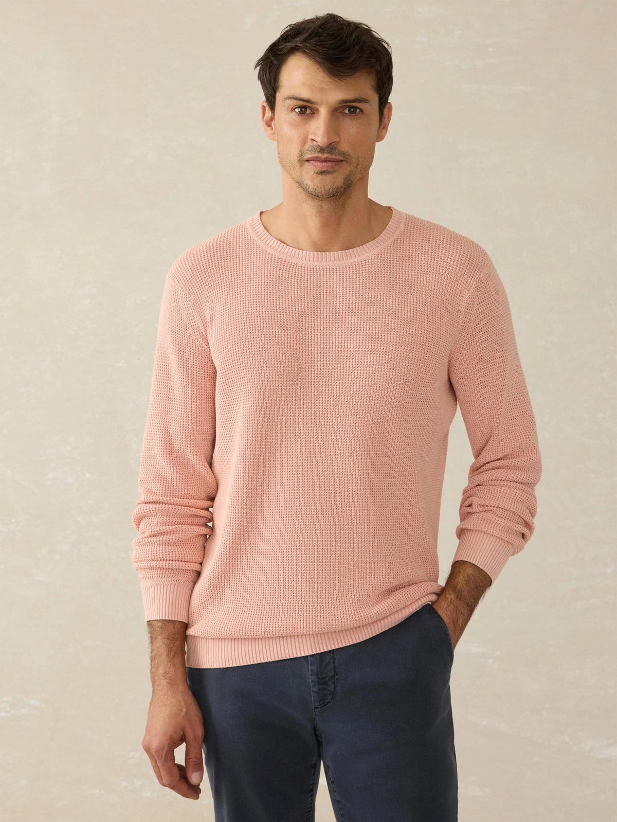 Sunwashed Crewneck Sweater - Coral Dawn Main image