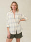 Dune Cotton Gauze Relaxed Shirt - Blue Cove Plaid