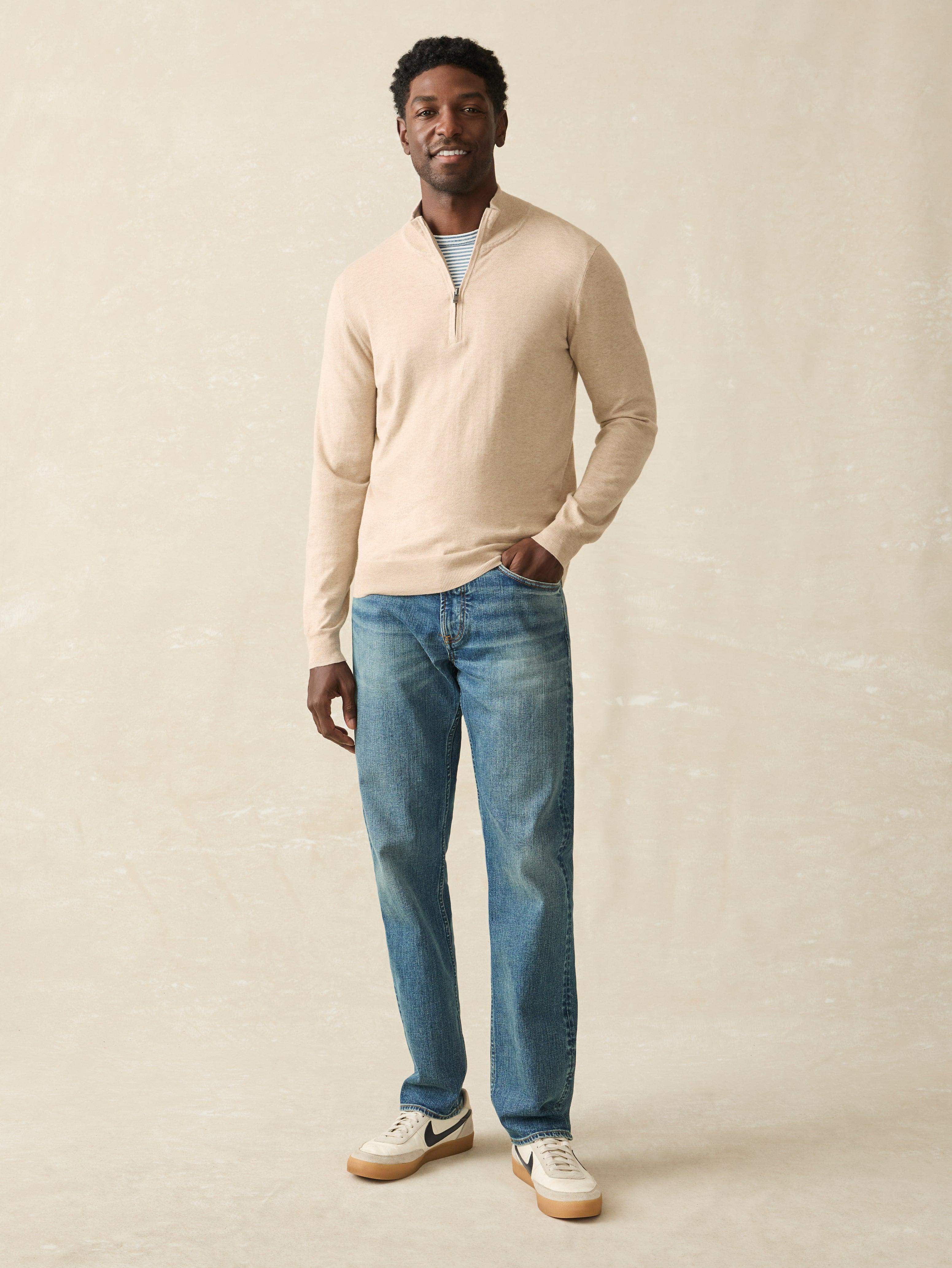 Movement™ Quarter Zip Sweater - Soft Dune Heather Main image