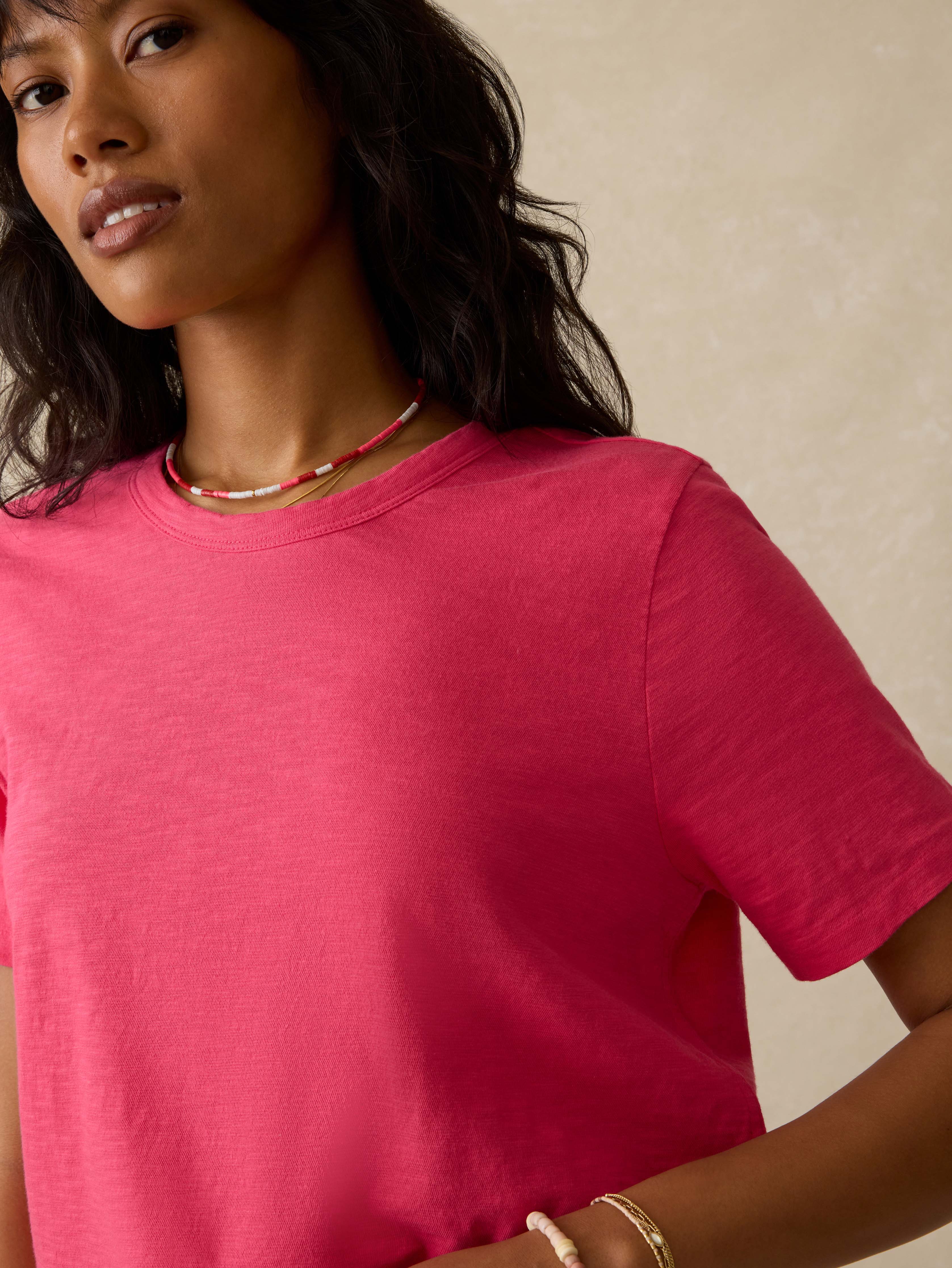 Sunwashed Regenerative Essential Tee - Pink Flambe Secondary image