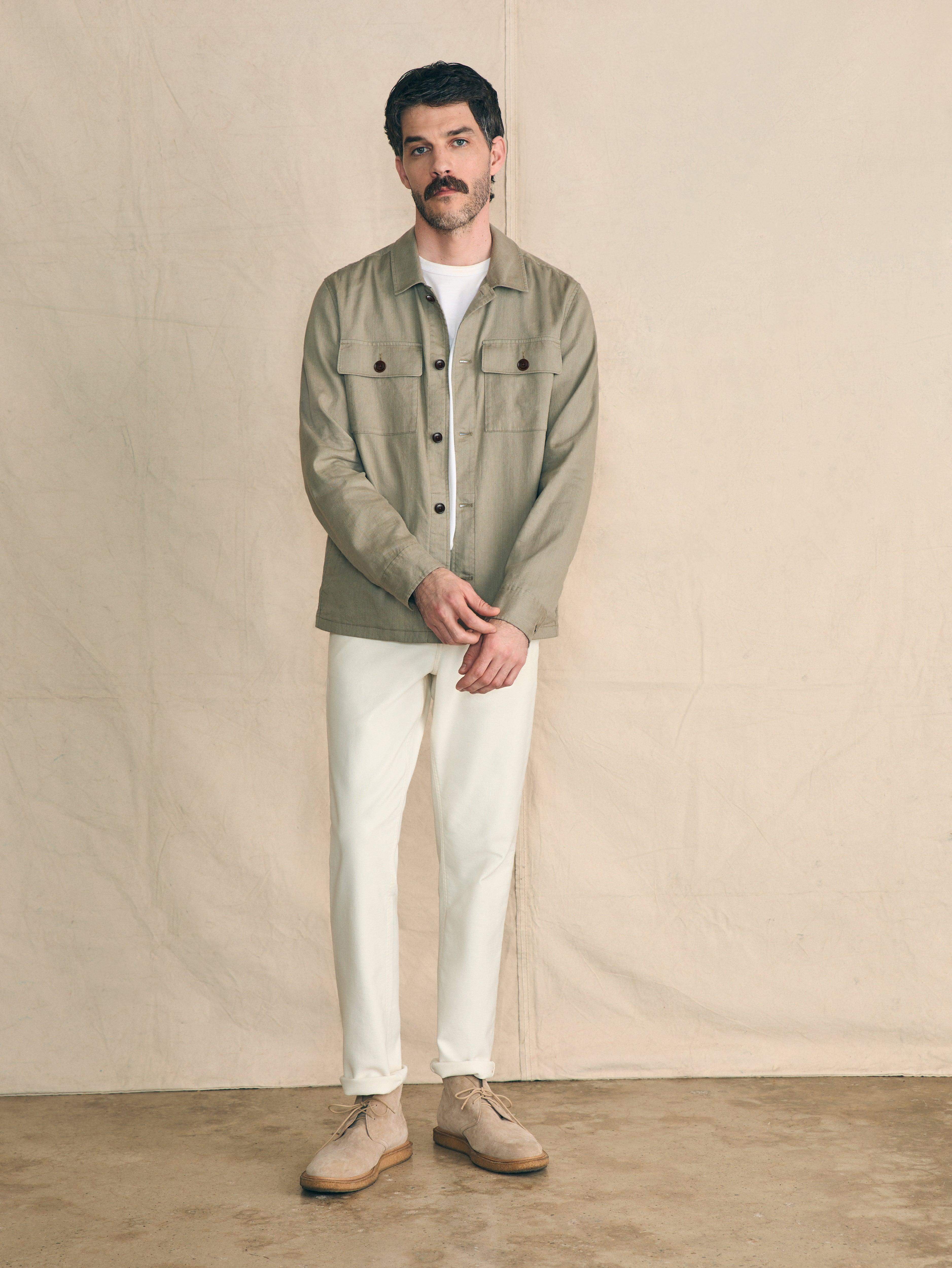Movement™ Flex Linen Shirt Jacket - Olive Isle Secondary image