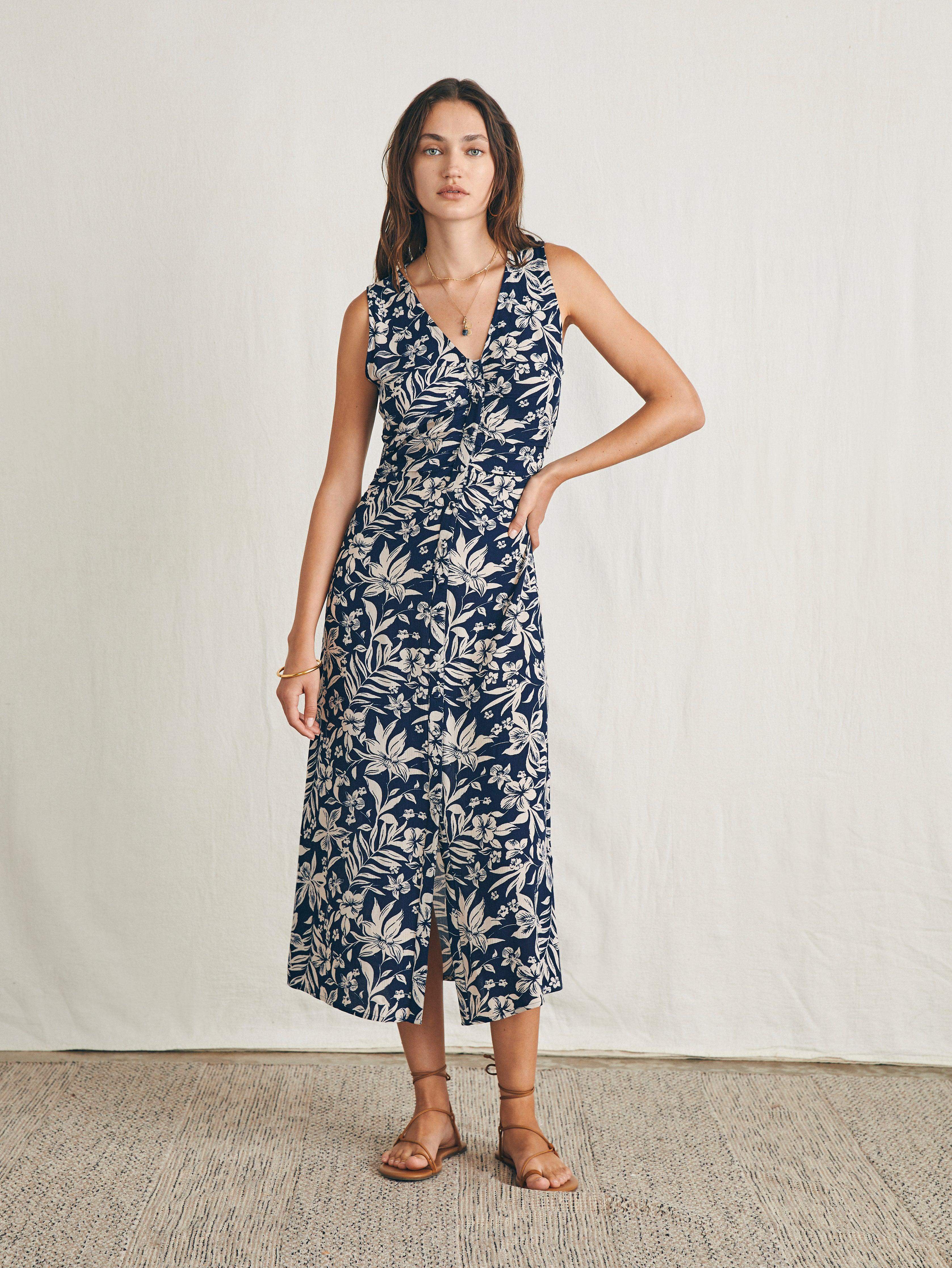 Siena Midi Dress - Navy Canopy Floral Main image