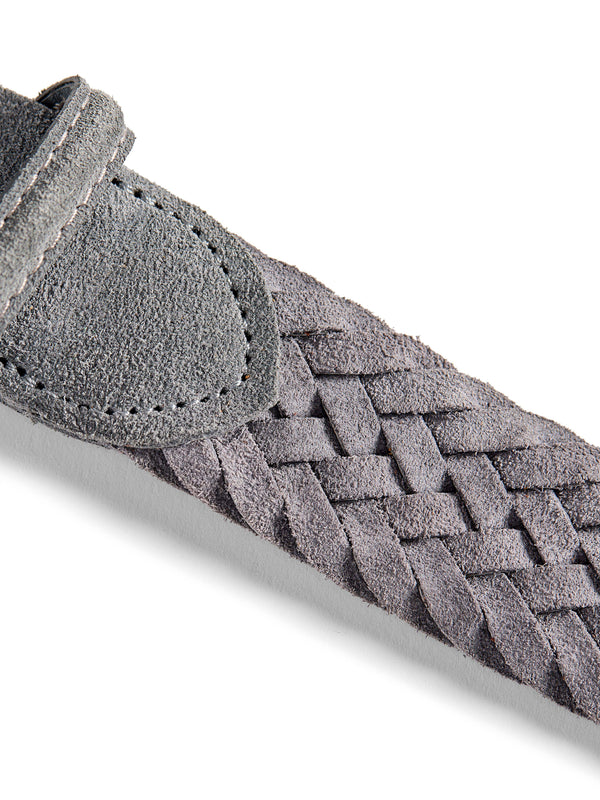Suede Woven Belt - Grey