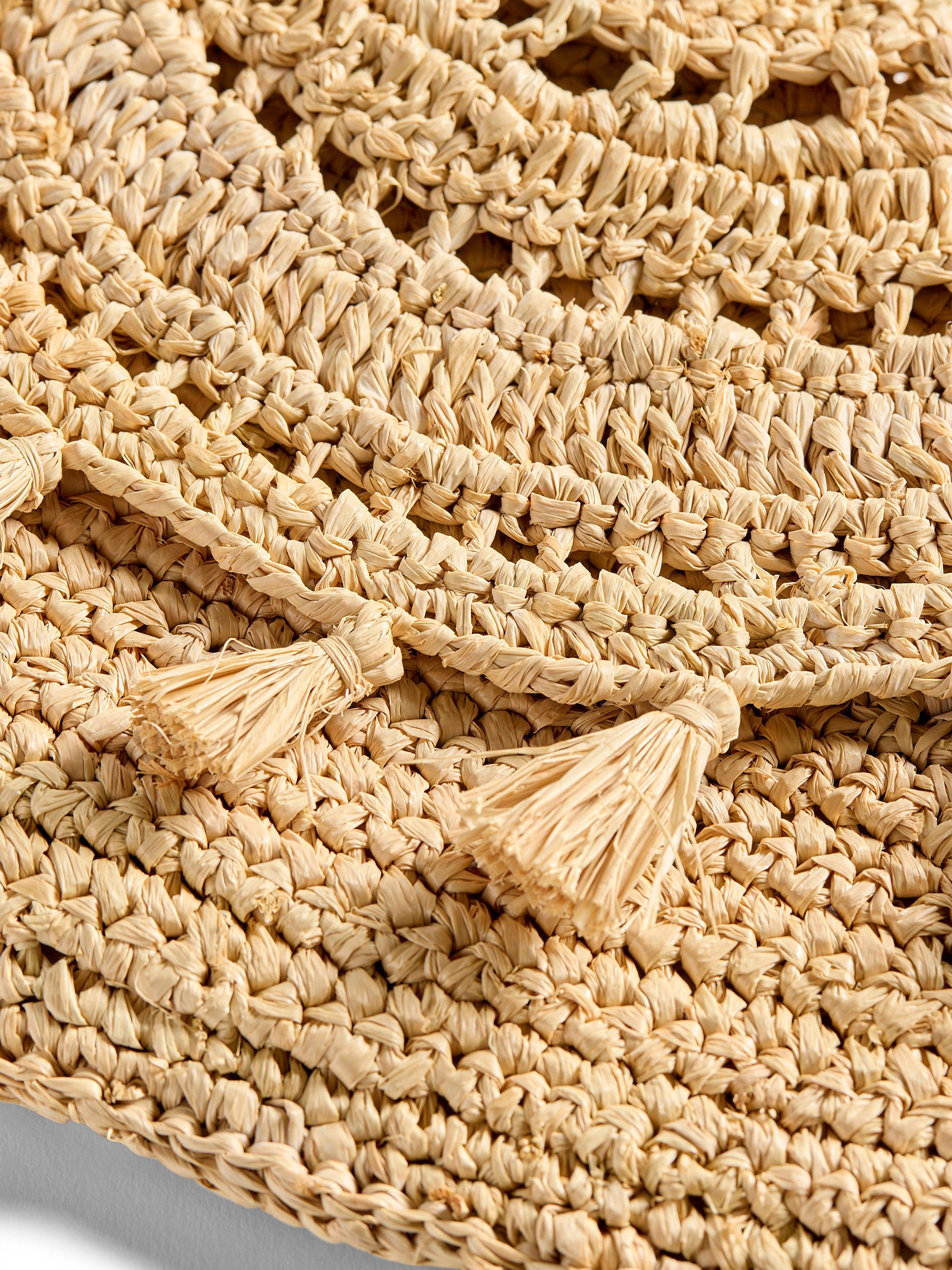 Raffia Tassel Clutch - Natural Secondary image