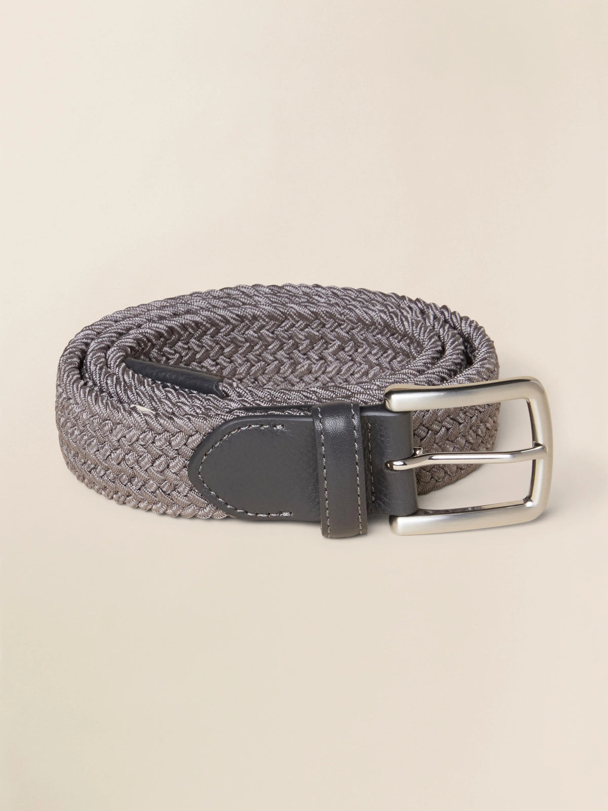 Men's Stretch Woven Belt - Grey Main image