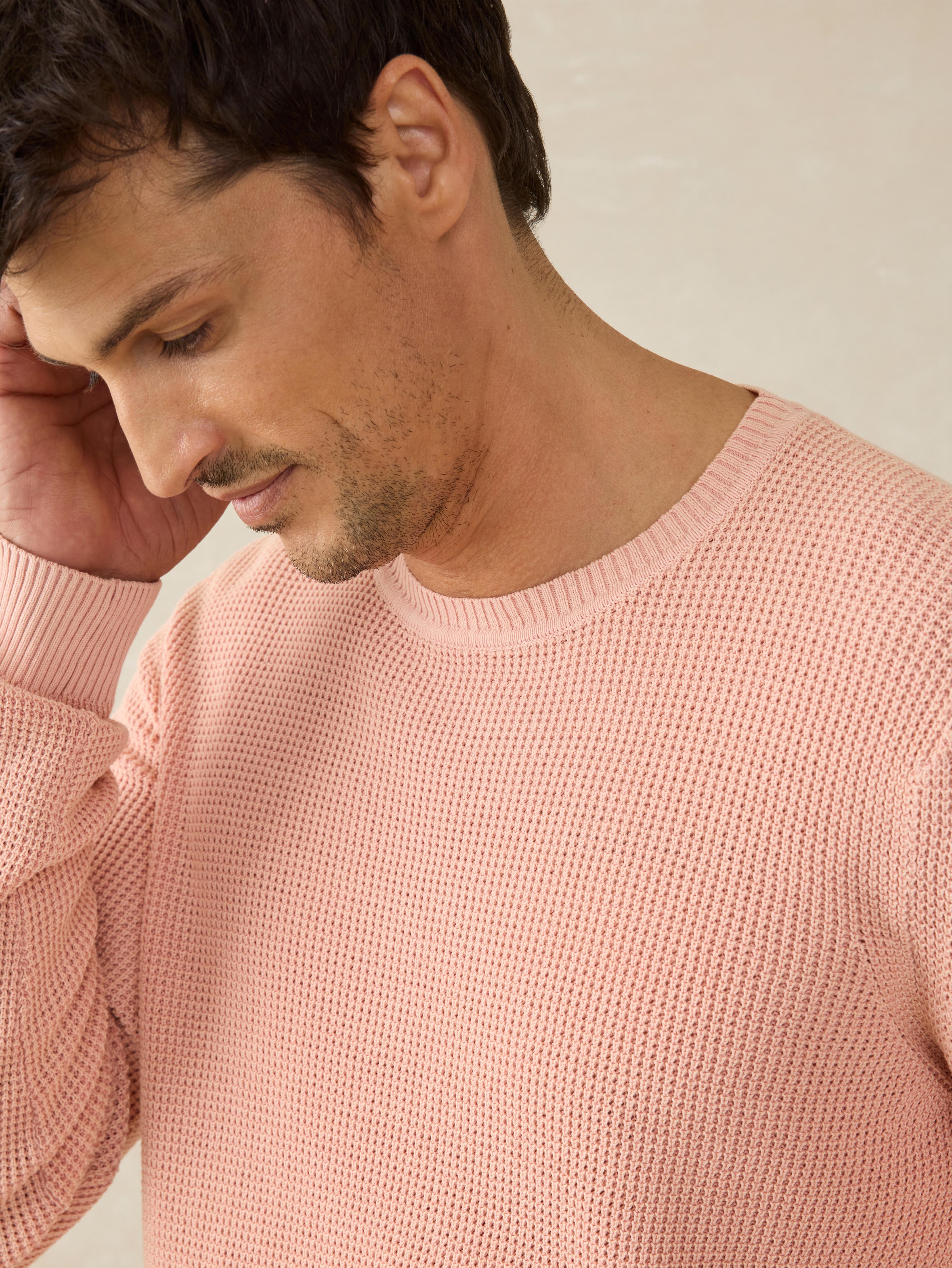 Sunwashed Crewneck Sweater - Coral Dawn Secondary image
