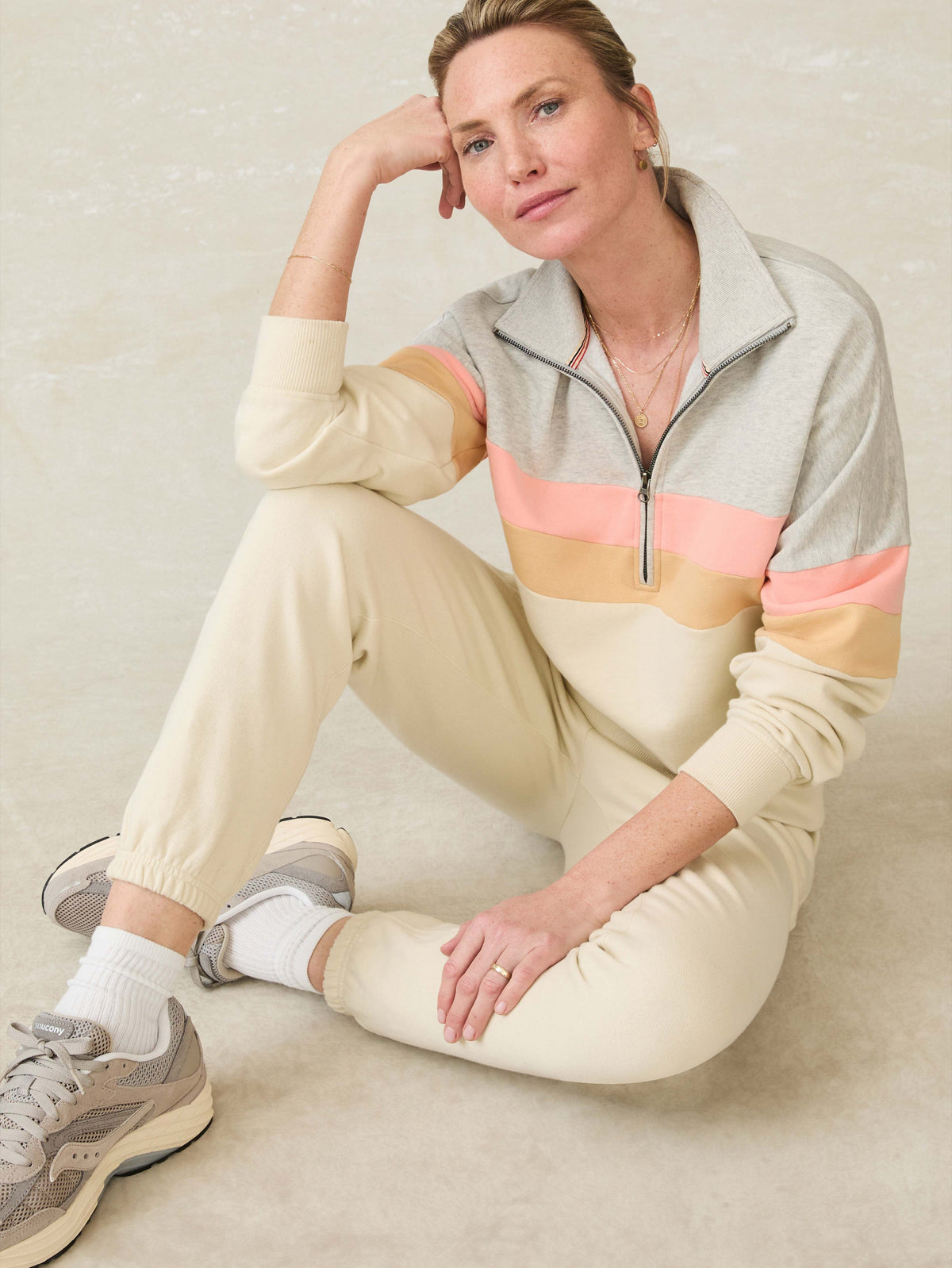 High Standard Fleece Quarter Zip - Golden Horizon Main image