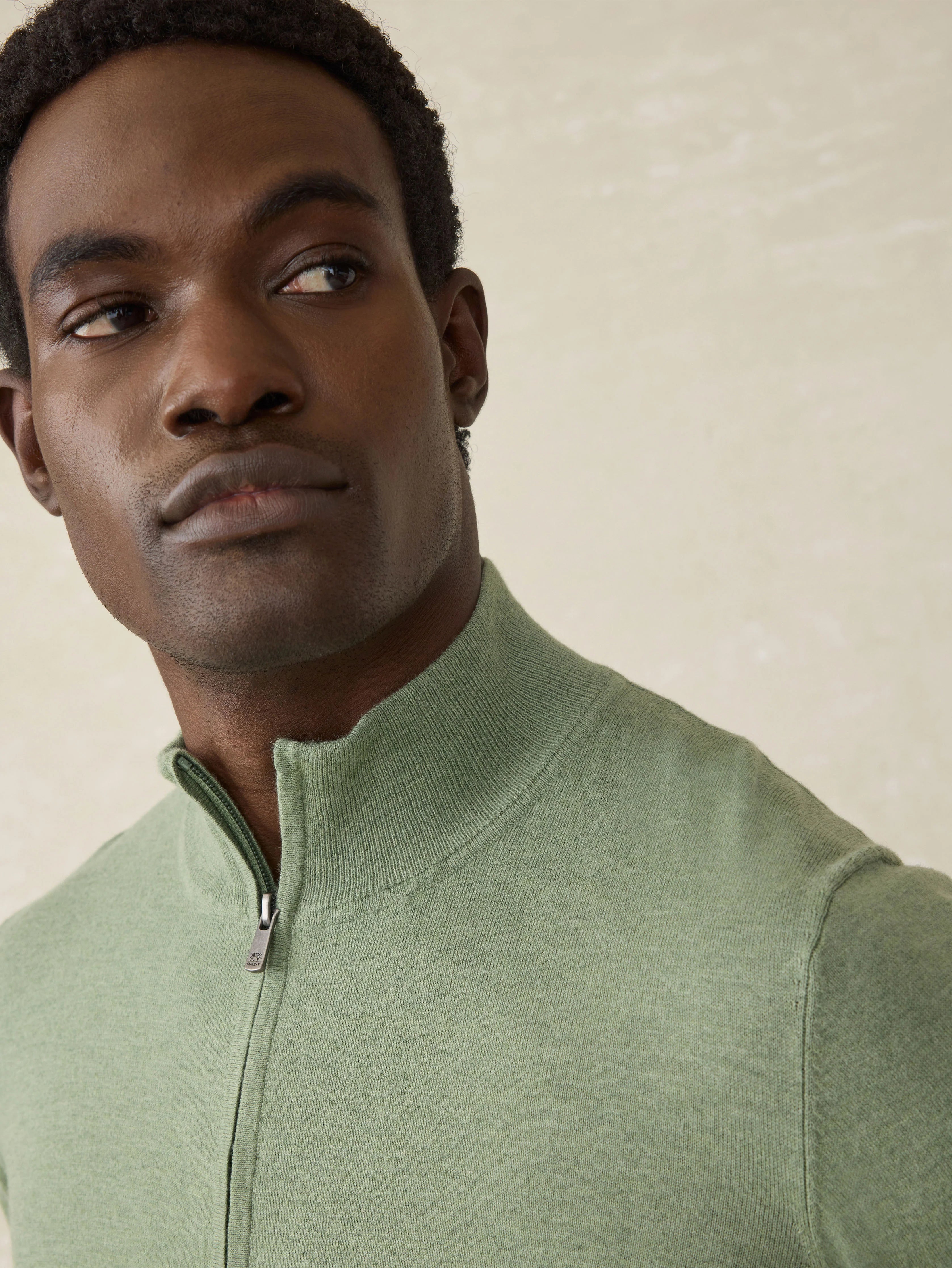 Movement™ Quarter Zip Sweater - Faded Leaf Melange Secondary image