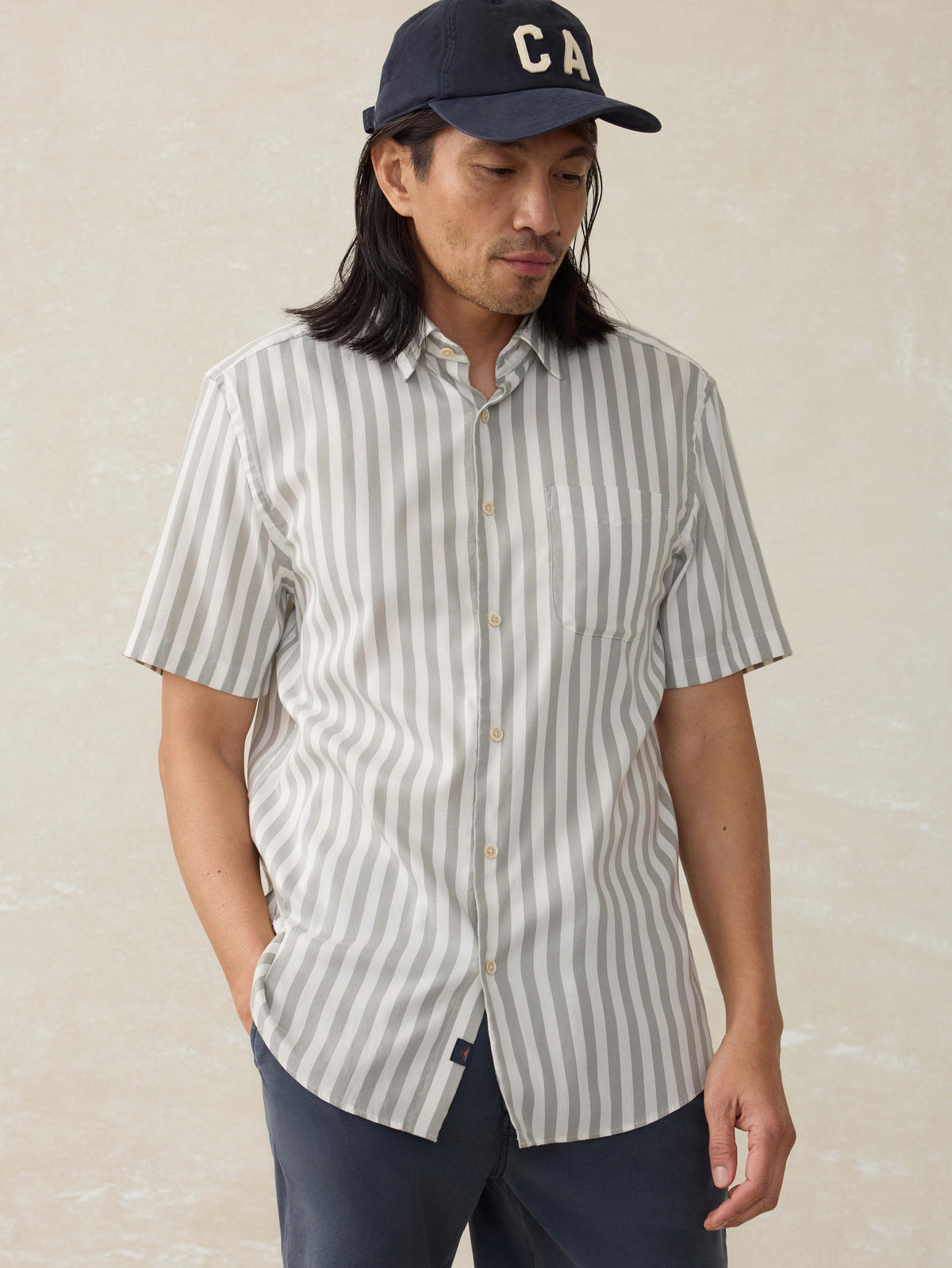 Short-Sleeve Movement™ Monterey Shirt - Clover Valley Stripe Main image
