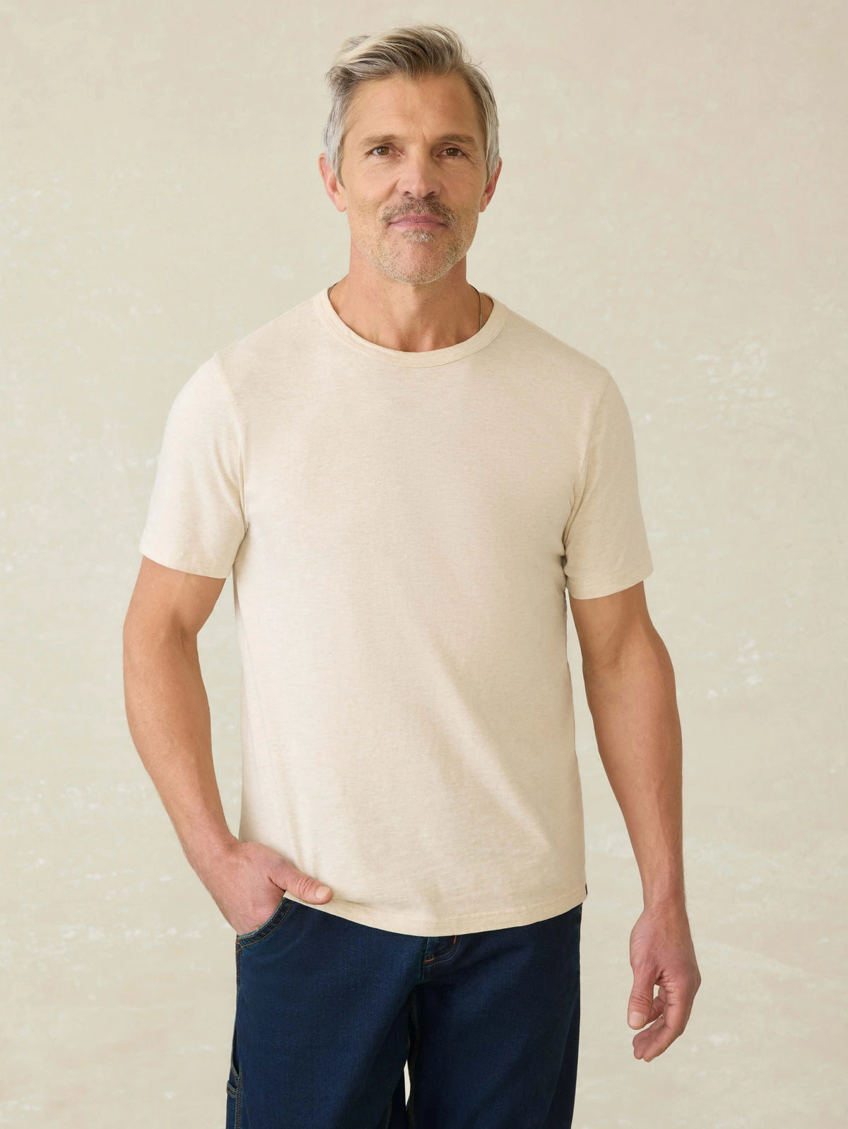 Sunwashed Regenerative Tee - Island Dune Heather Main image