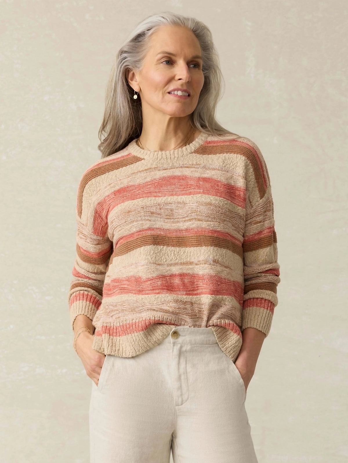 Miramar Linen Sedona Sweater - Horizon Hues Main image