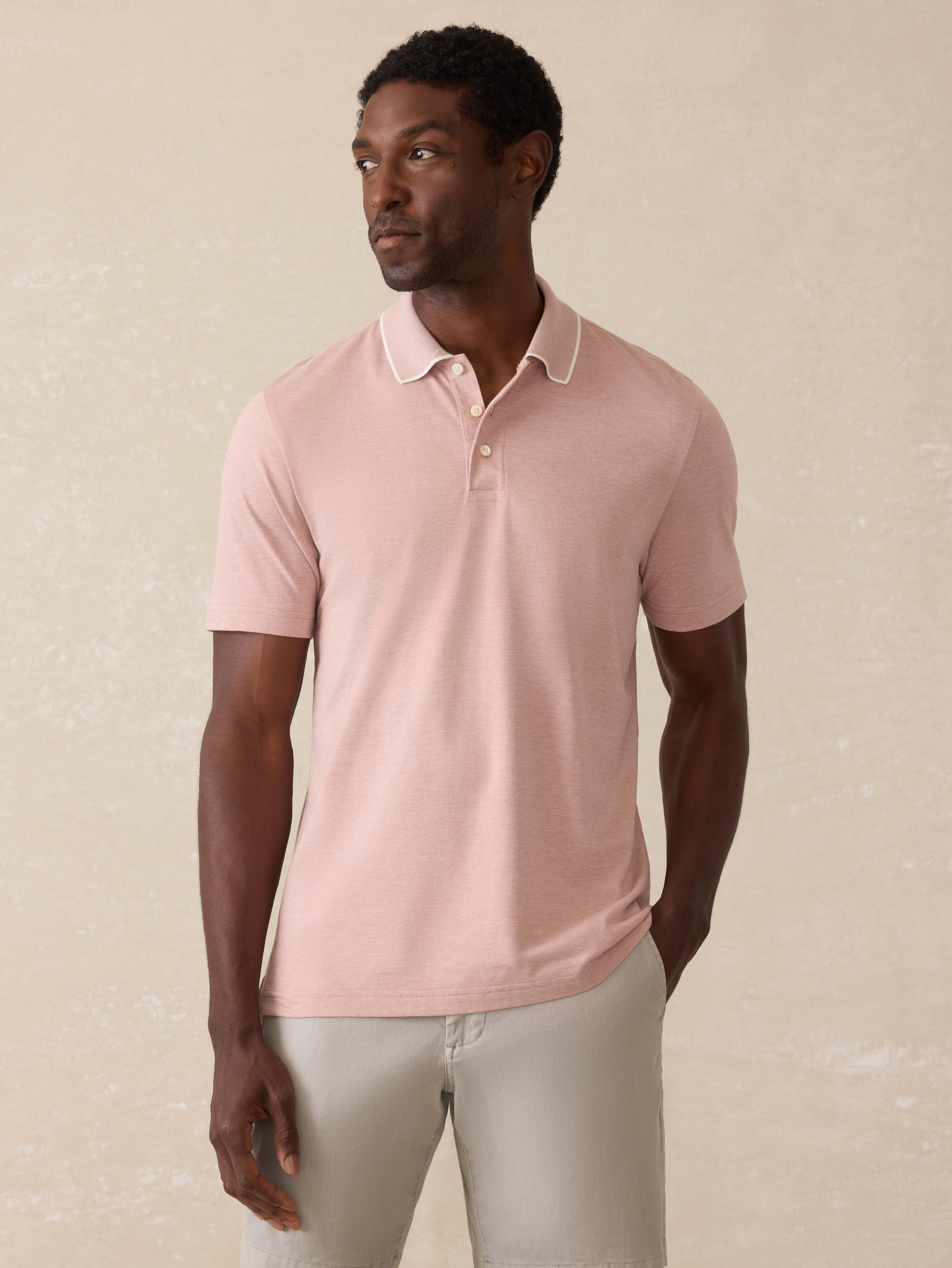 Short-Sleeve Movement Pique Polo - Sedona Melange Main image
