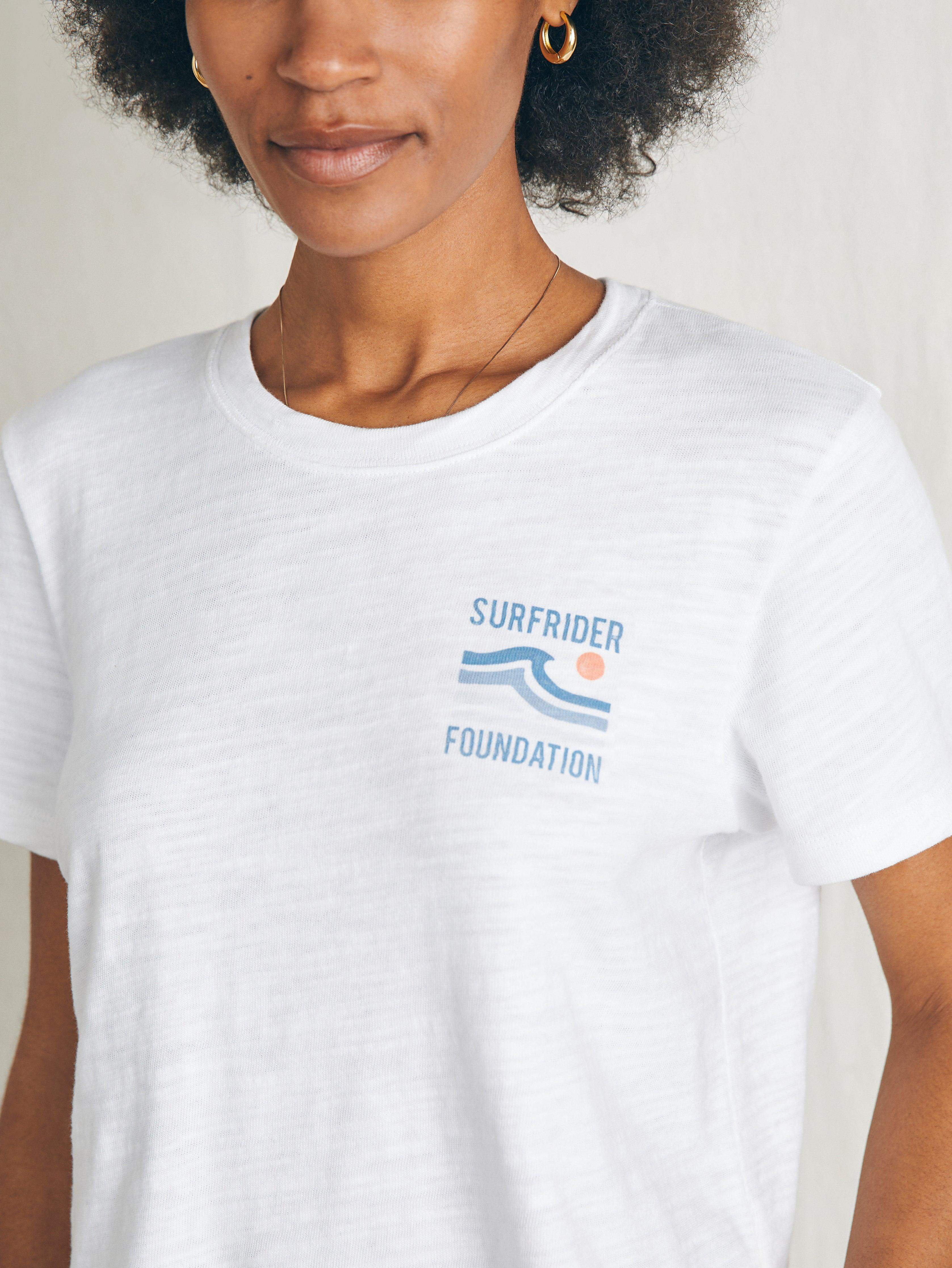 Surfrider Sunwashed Cropped Tee - White Secondary image