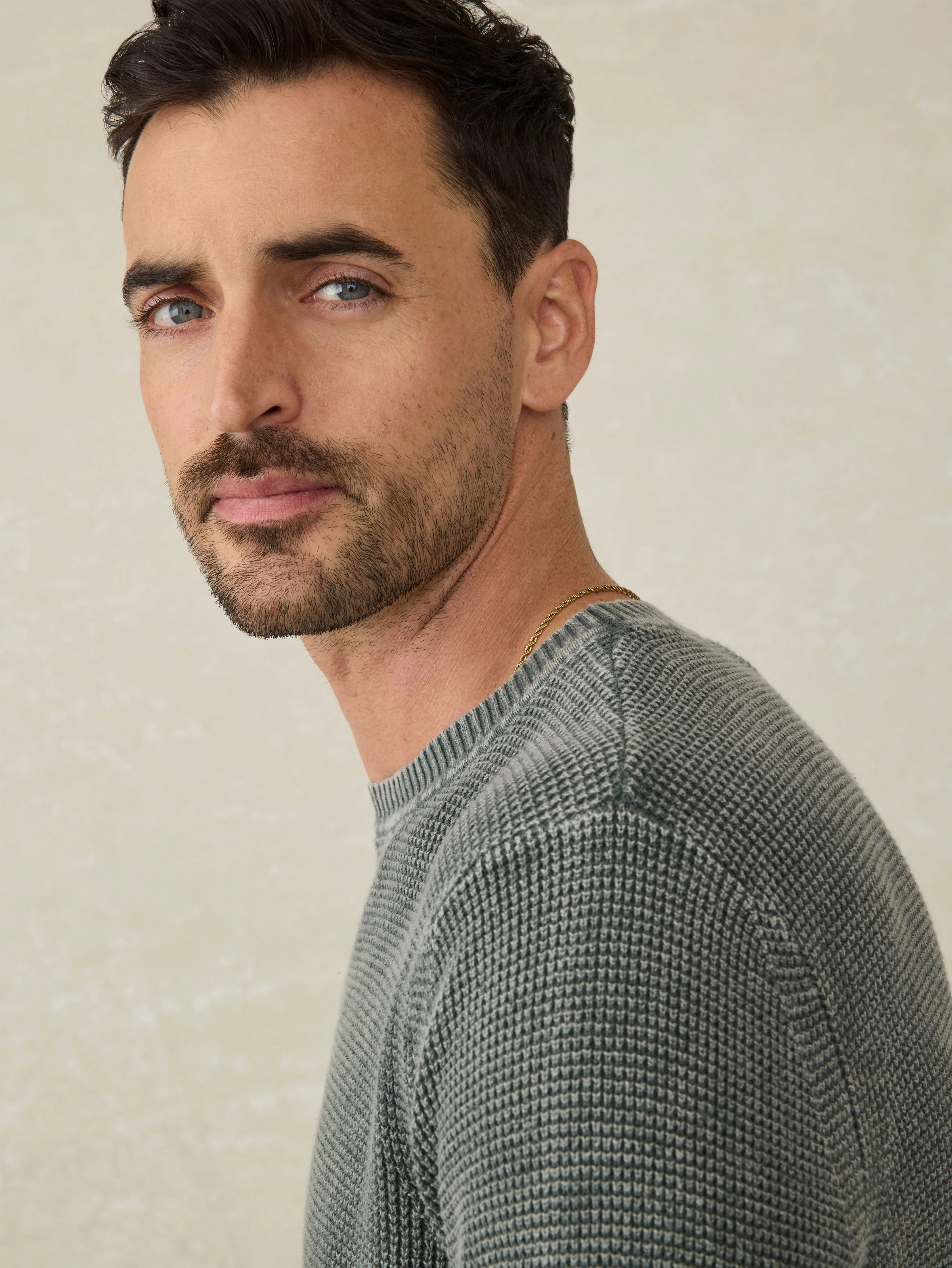 Sunwashed Crewneck Sweater - Mountain Olive Secondary image