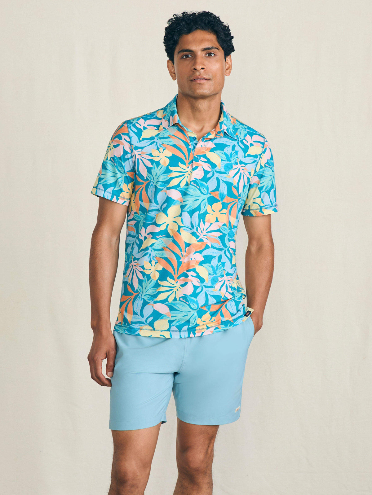 Shorelite Short-Sleeve Tech Polo - Summer Blooms Main image