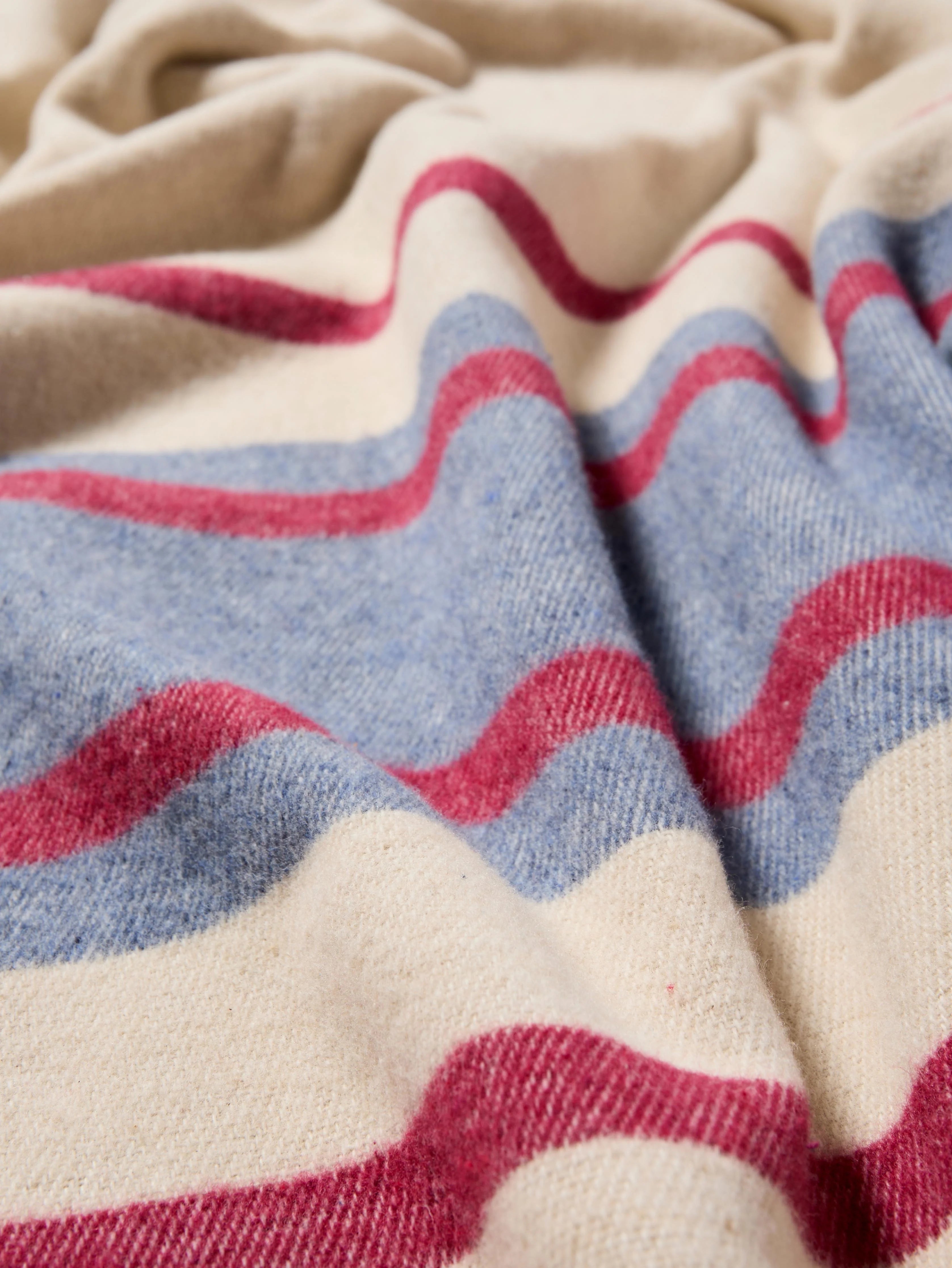 Brushed Recycled Cotton Blanket - Thompson Stripe Secondary image