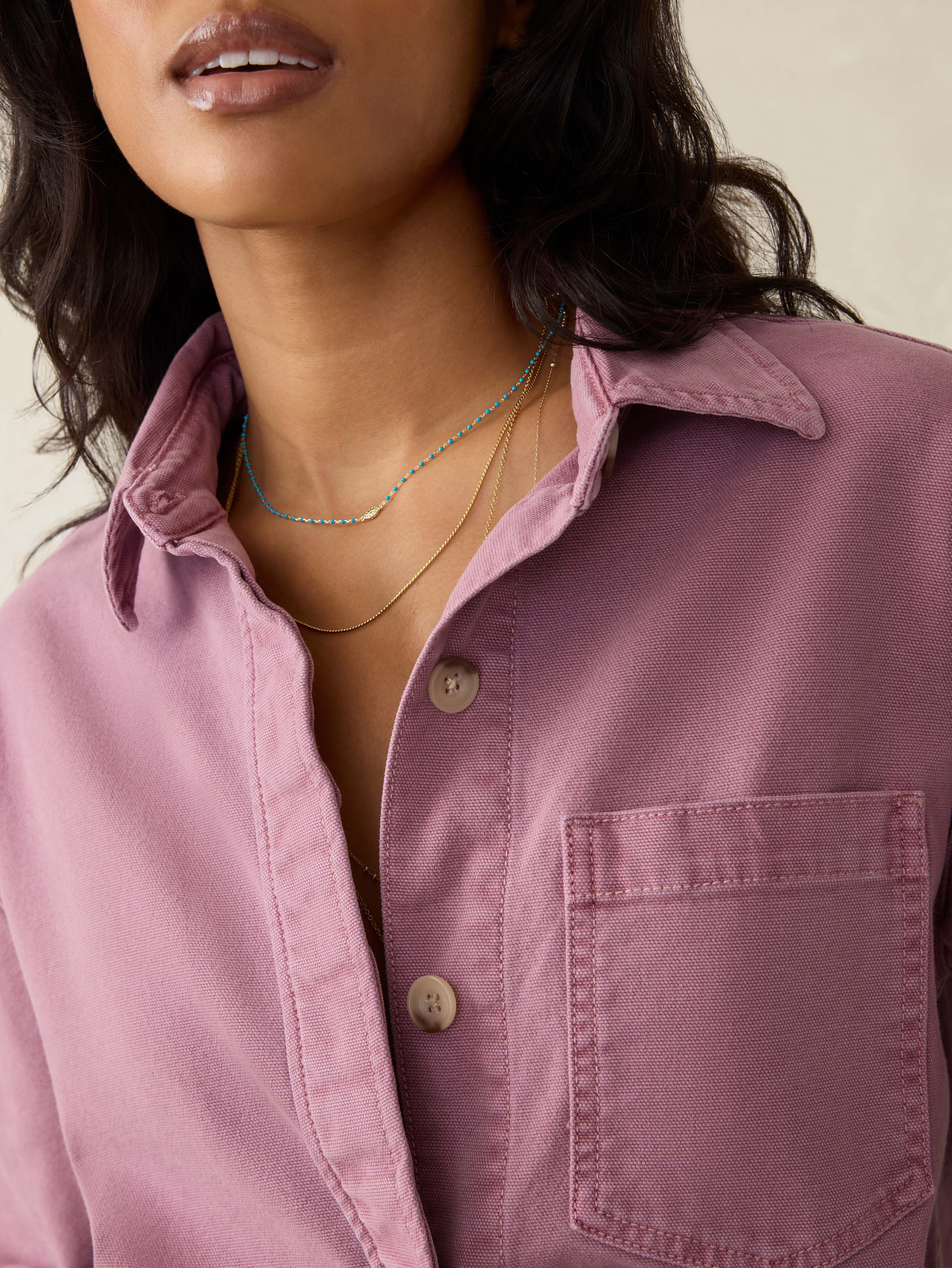 Sunwashed Canvas Overshirt - Weathered Orchid Secondary image