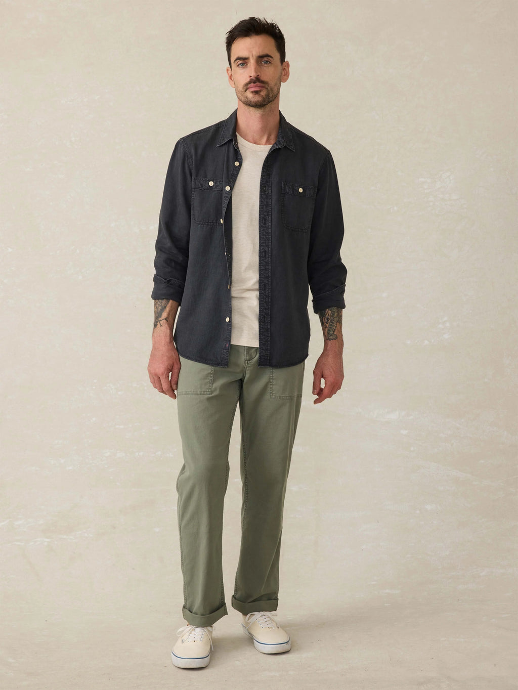Tried & True Chambray Workshirt - Durango Black