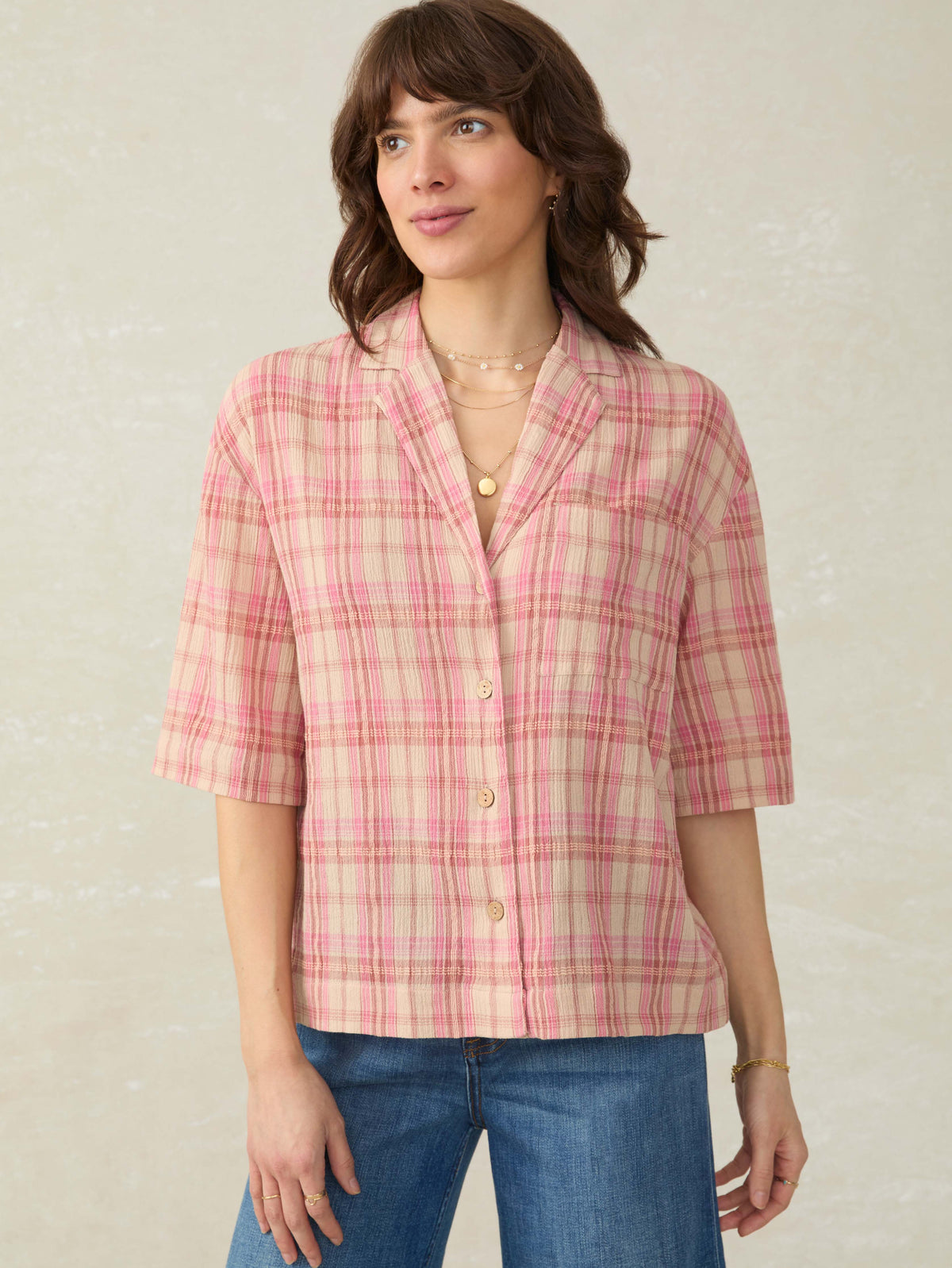 Canyon Haze Shirt - Terracotta Sunrise Plaid Main image