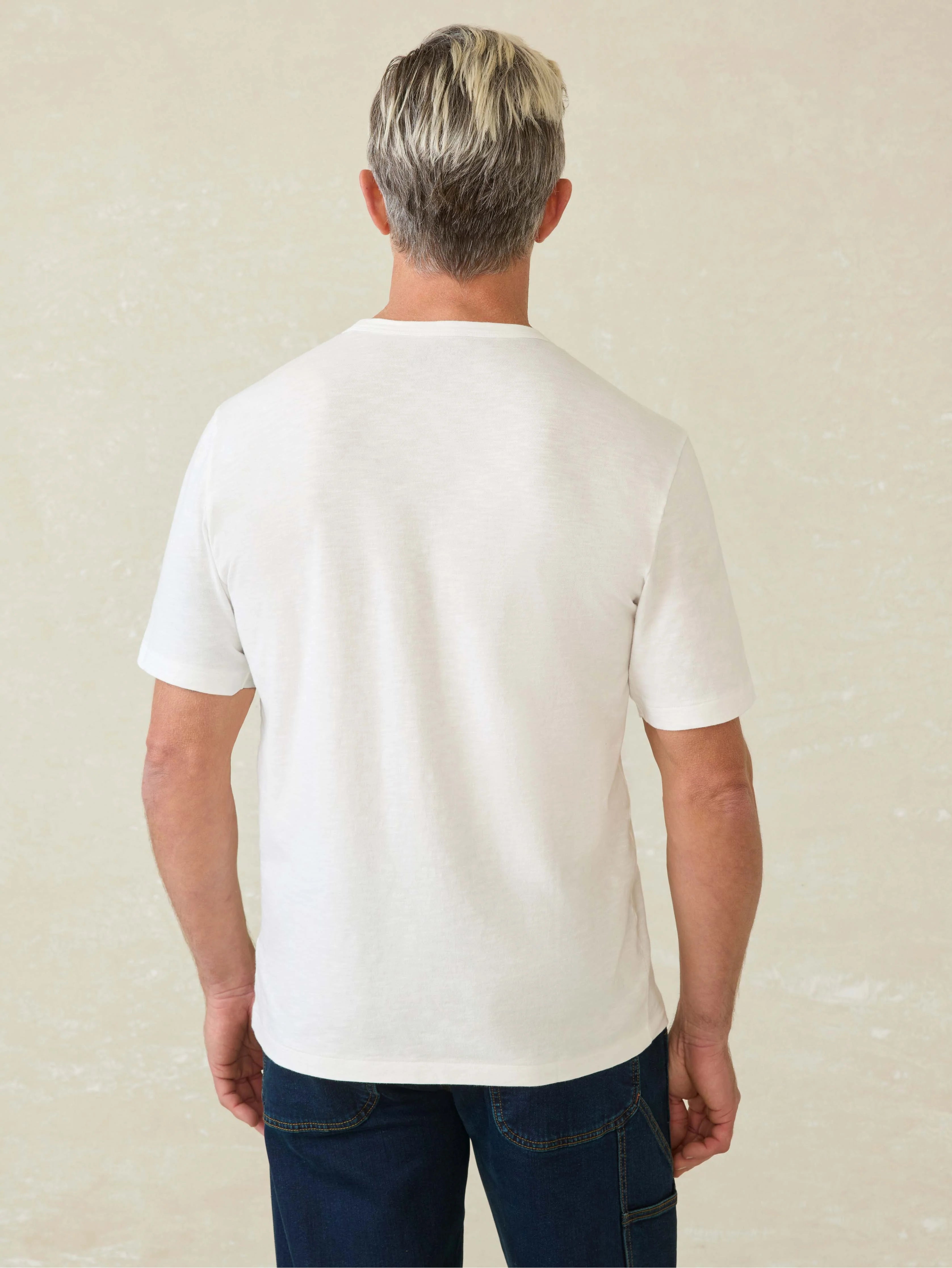 Sunwashed Tee - White Surf Stripe