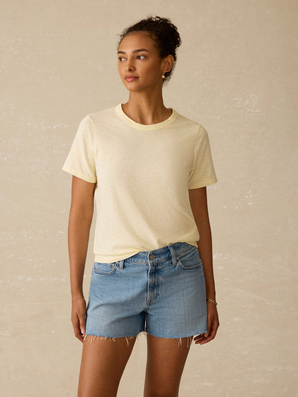 Sunwashed Regenerative Essential Tee - Lemon Sorbet
