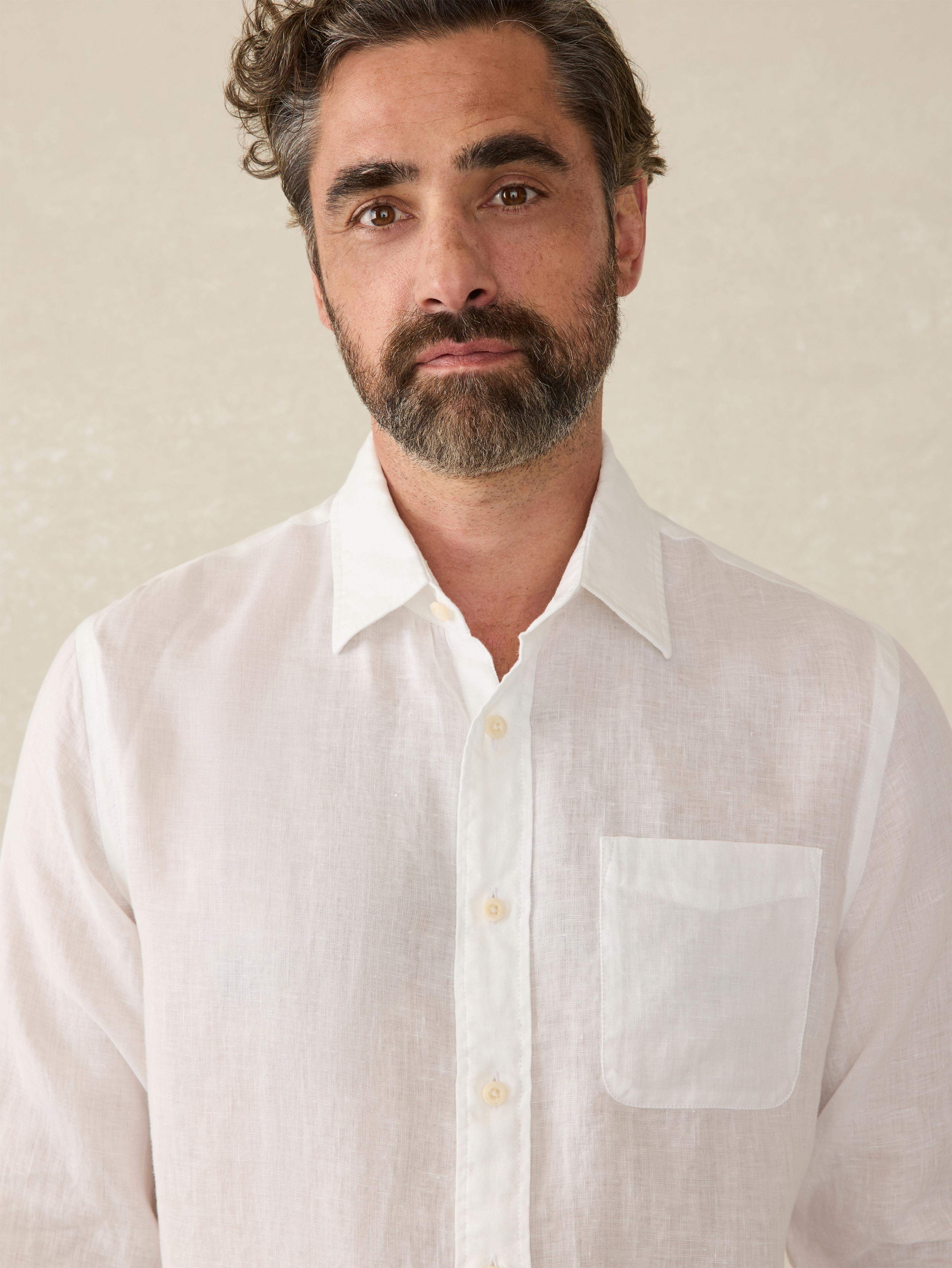 Laguna Linen Shirt - White Secondary image
