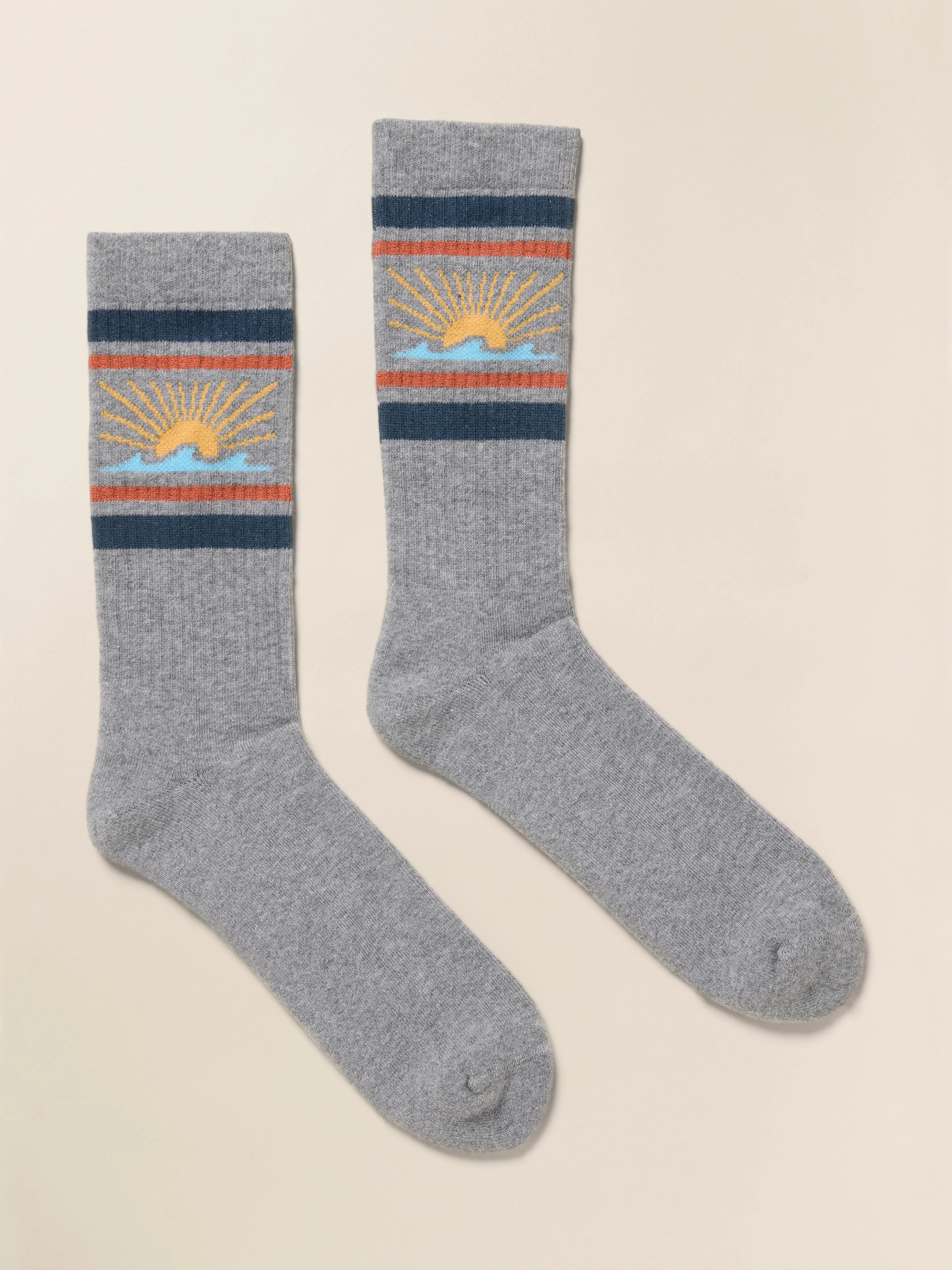 Sun And Waves™ Sock - New Grey Main image