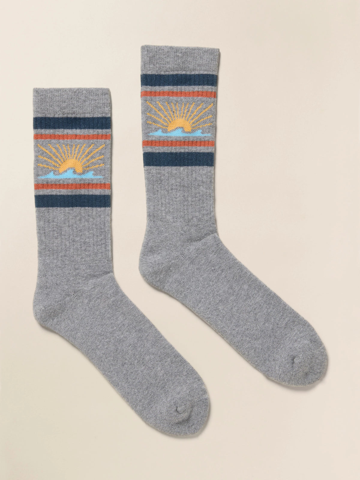 Sun And Waves™ Sock - New Grey