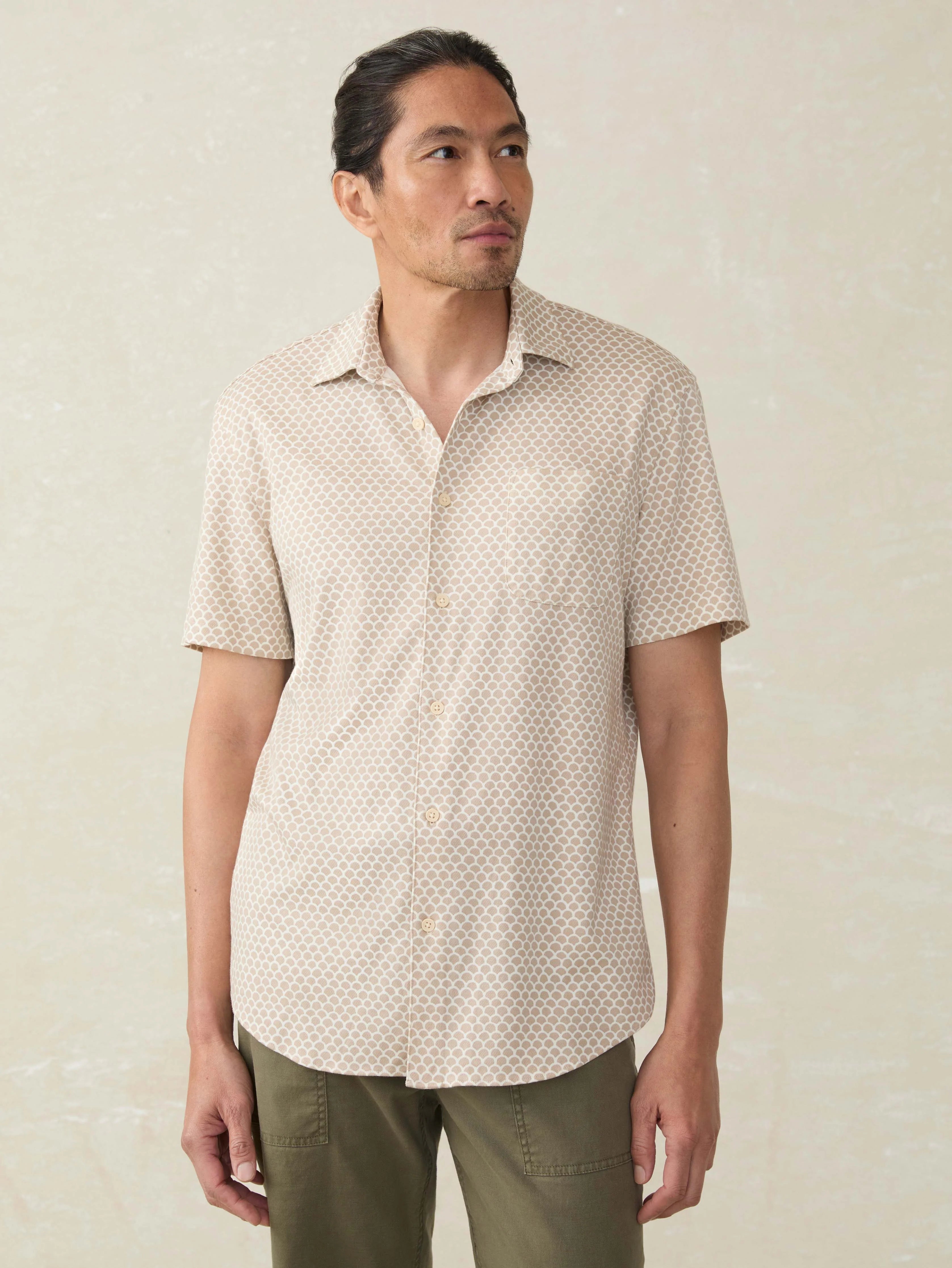 Short-Sleeve Hermosa Shirt - Island Sand Fishscale Main image
